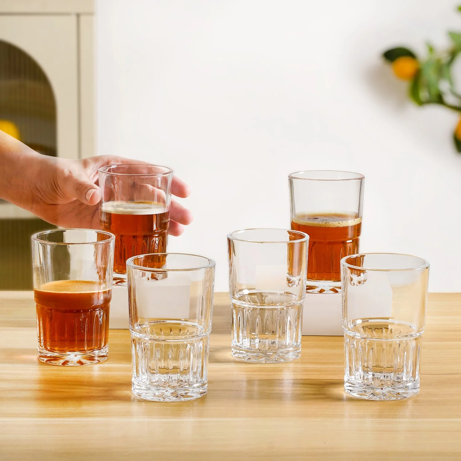 Embossed Tea Glass Set Of 6 190ml - Image 3