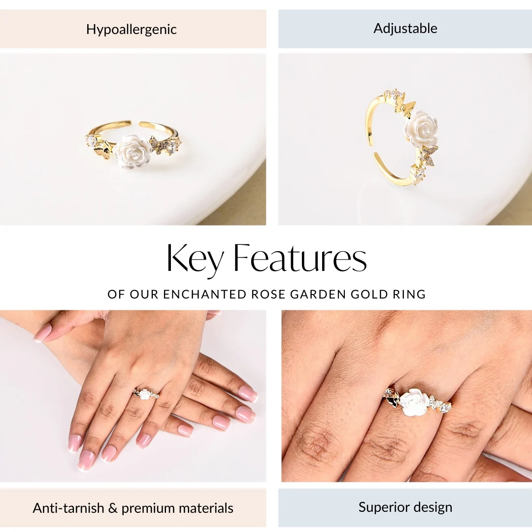 Enchanted Rose Garden Gold Ring - Image 4