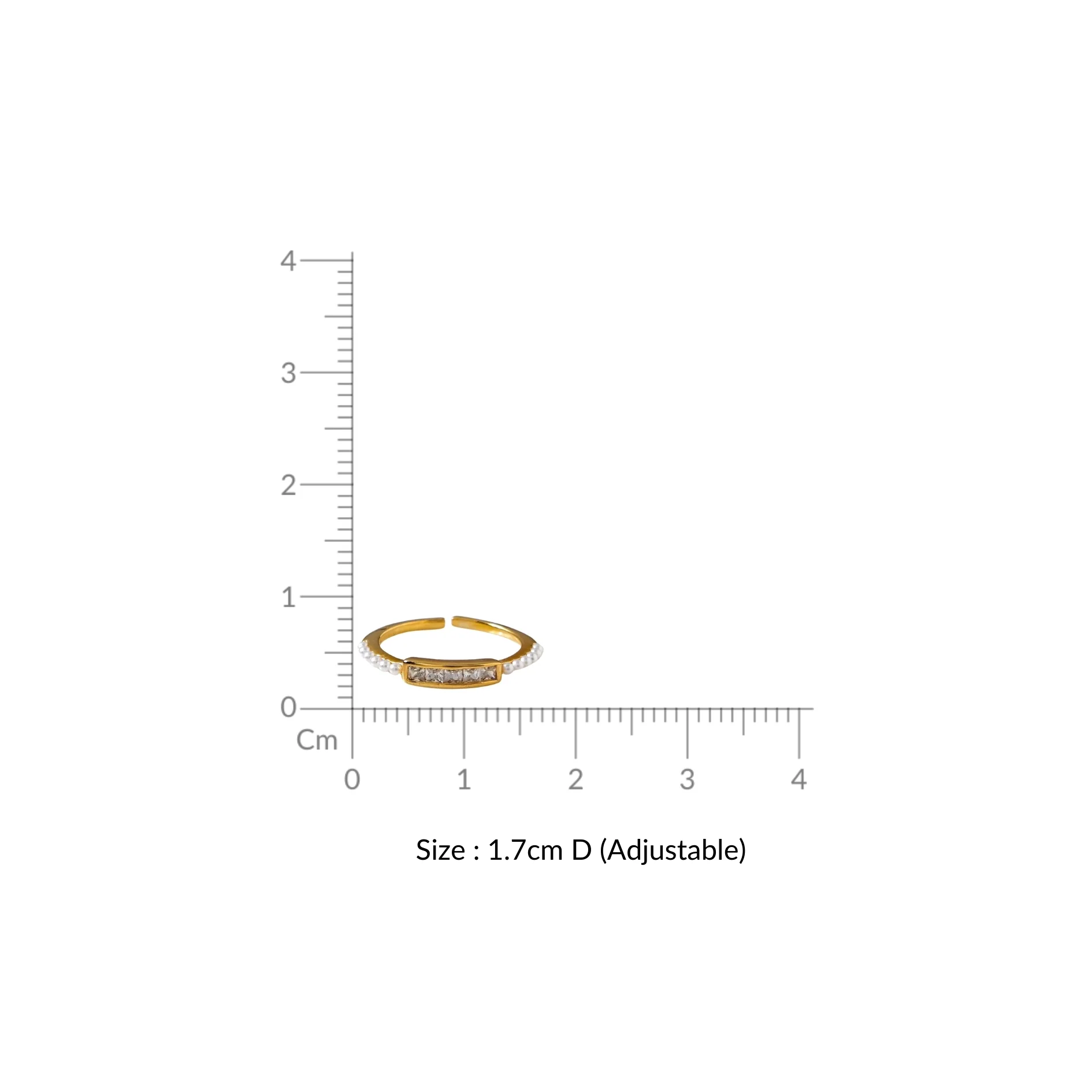 Ethereal Charm Adjustable Gold Ring - Image 3