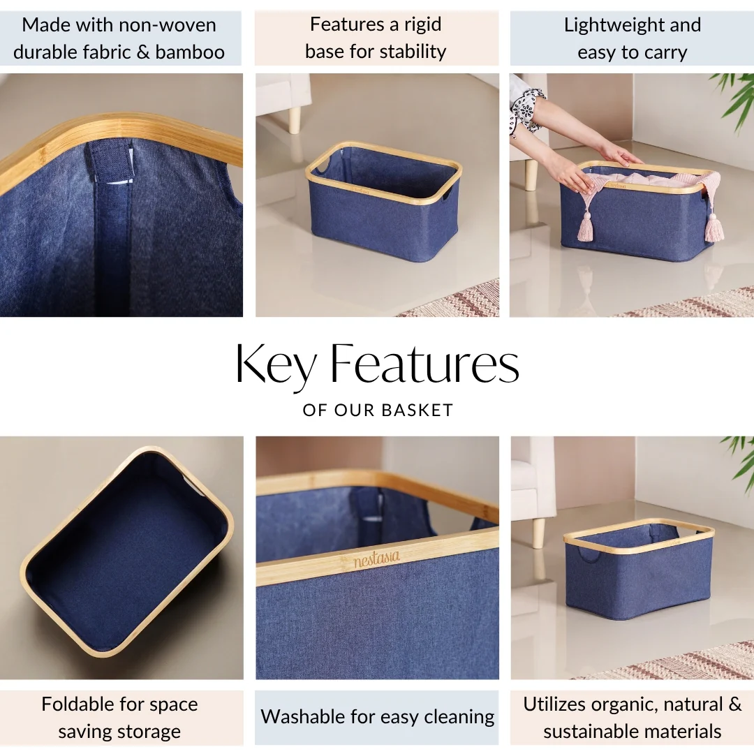 Fabric Basket Blue - Image 5