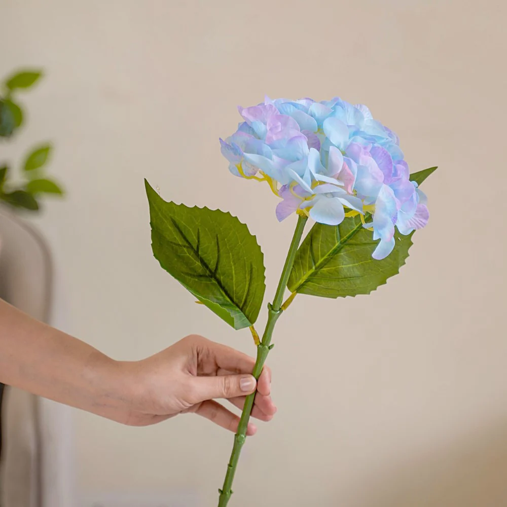 Faux Hydrangea Flower Purple - Image 2