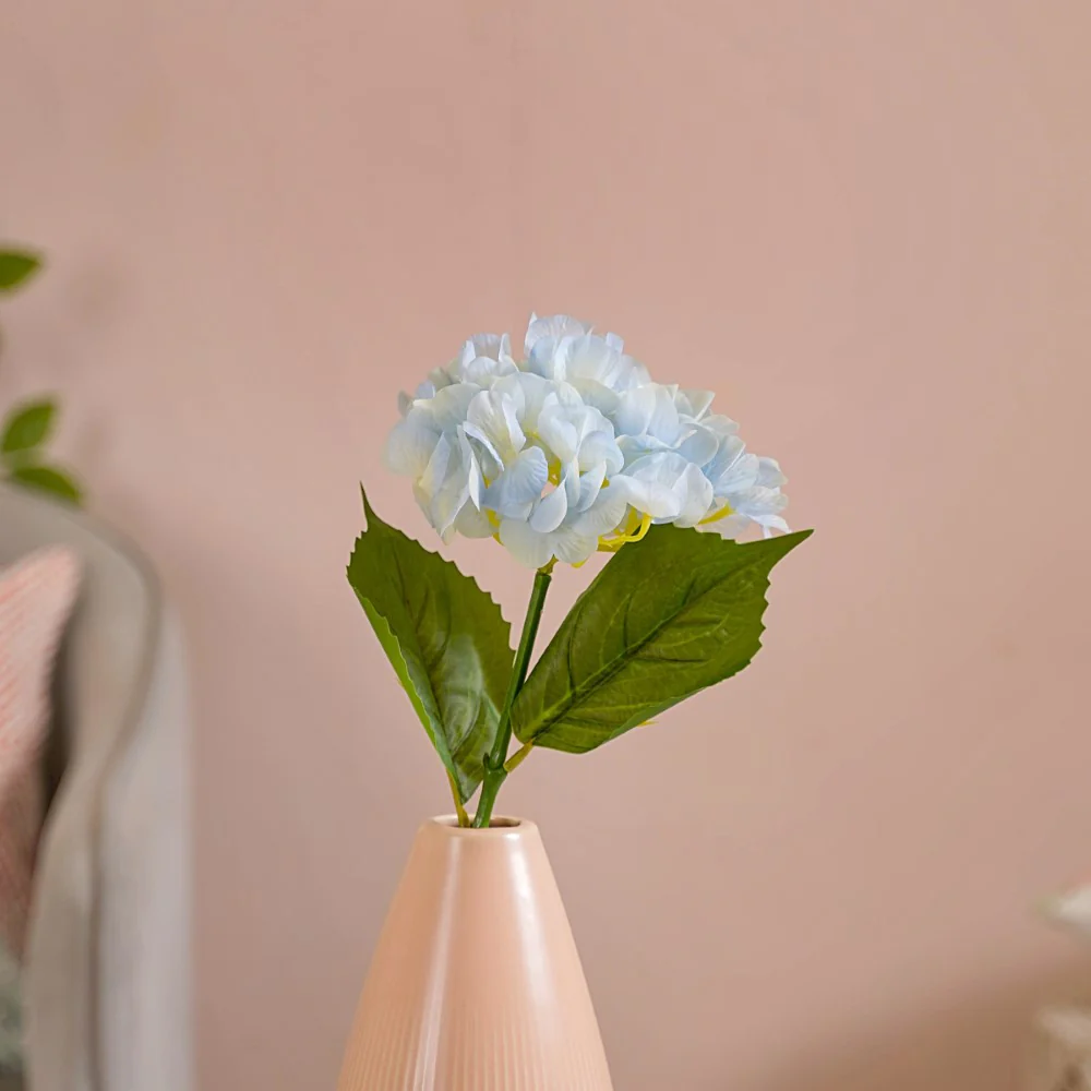Faux Hydrangea Flower Blue - Image 5