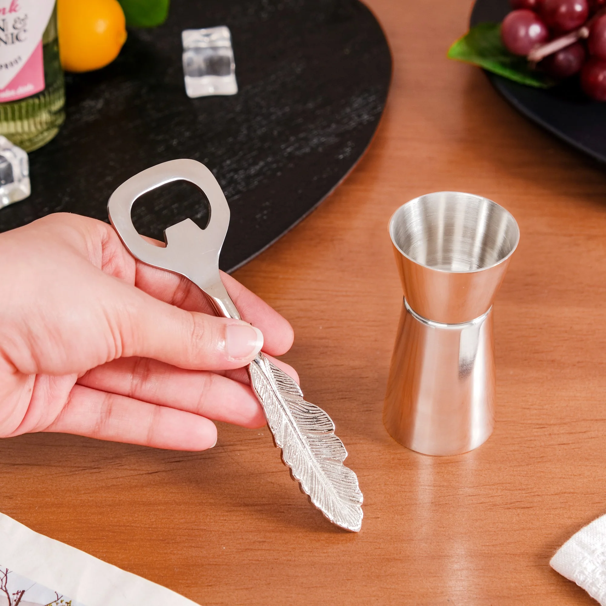 Feather Bottle Opener And Peg Measurer Set Of 2 - Image 3
