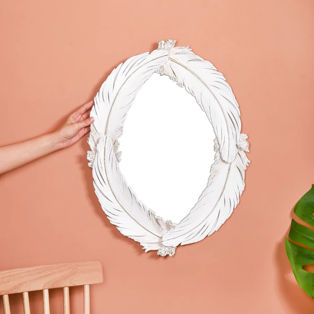 Feather Fusion Oval Wall Mirror - Image 2