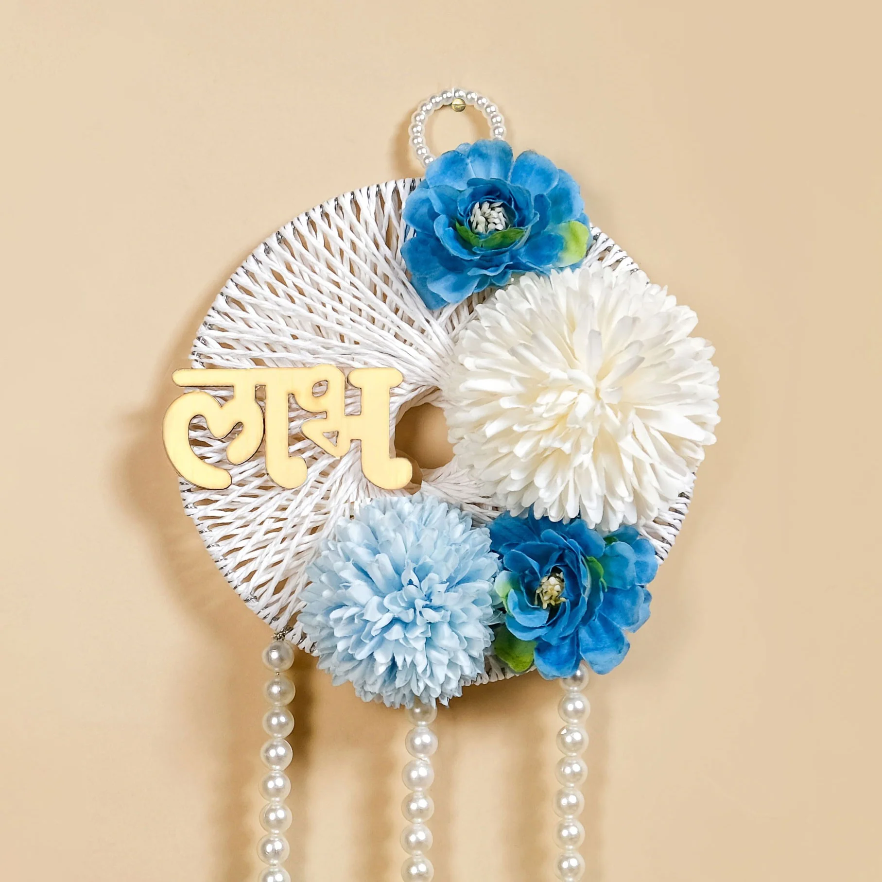 Festive Door Hanging With Pearl Blue Set Of 2 - Image 6