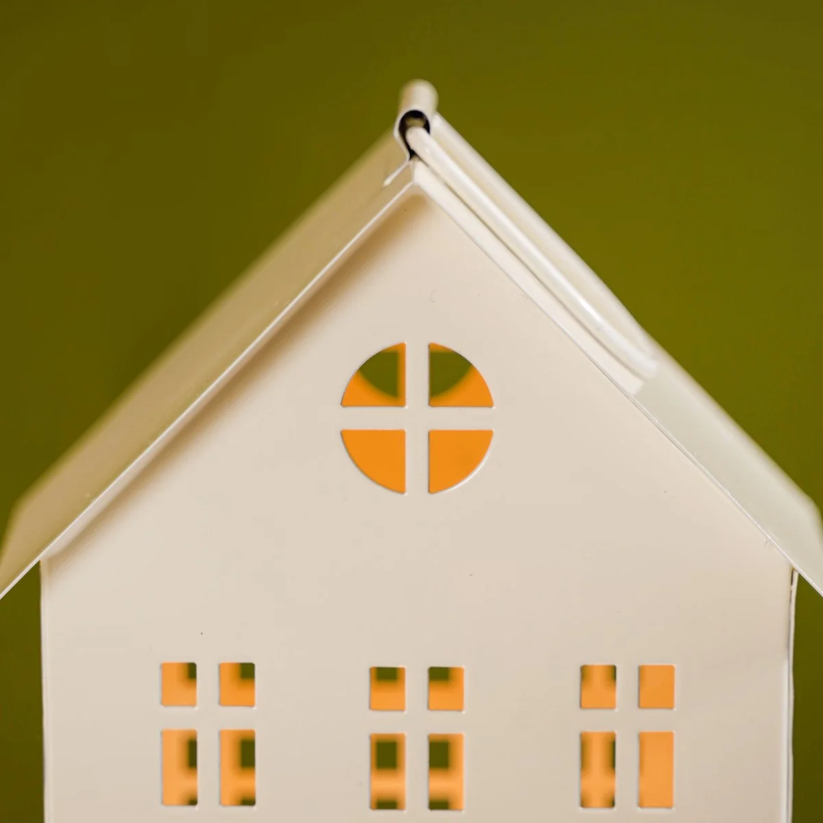 Festive House Lantern With Handle Ivory - Image 6