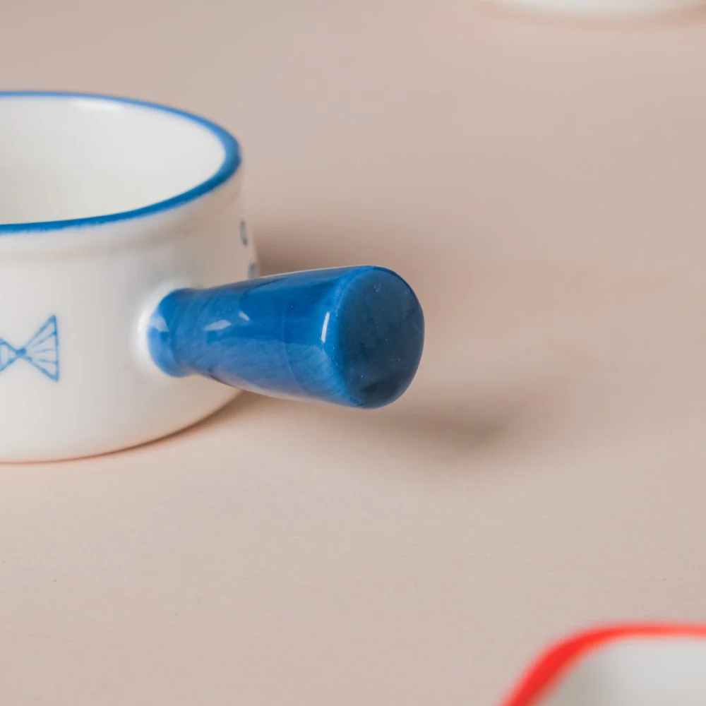 Fish Ceramic Creamer With Handle Blue Small - Image 6