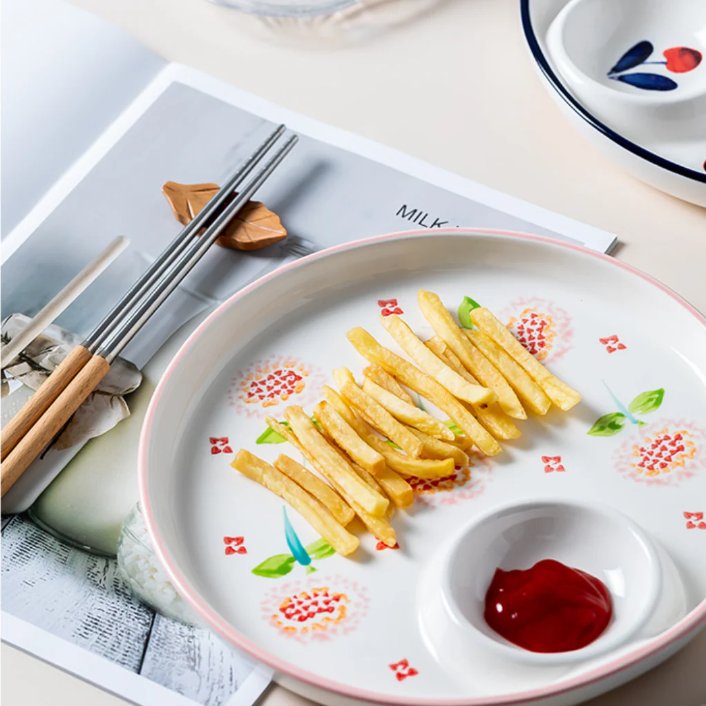 Floral Dumpling Plate - Image 11