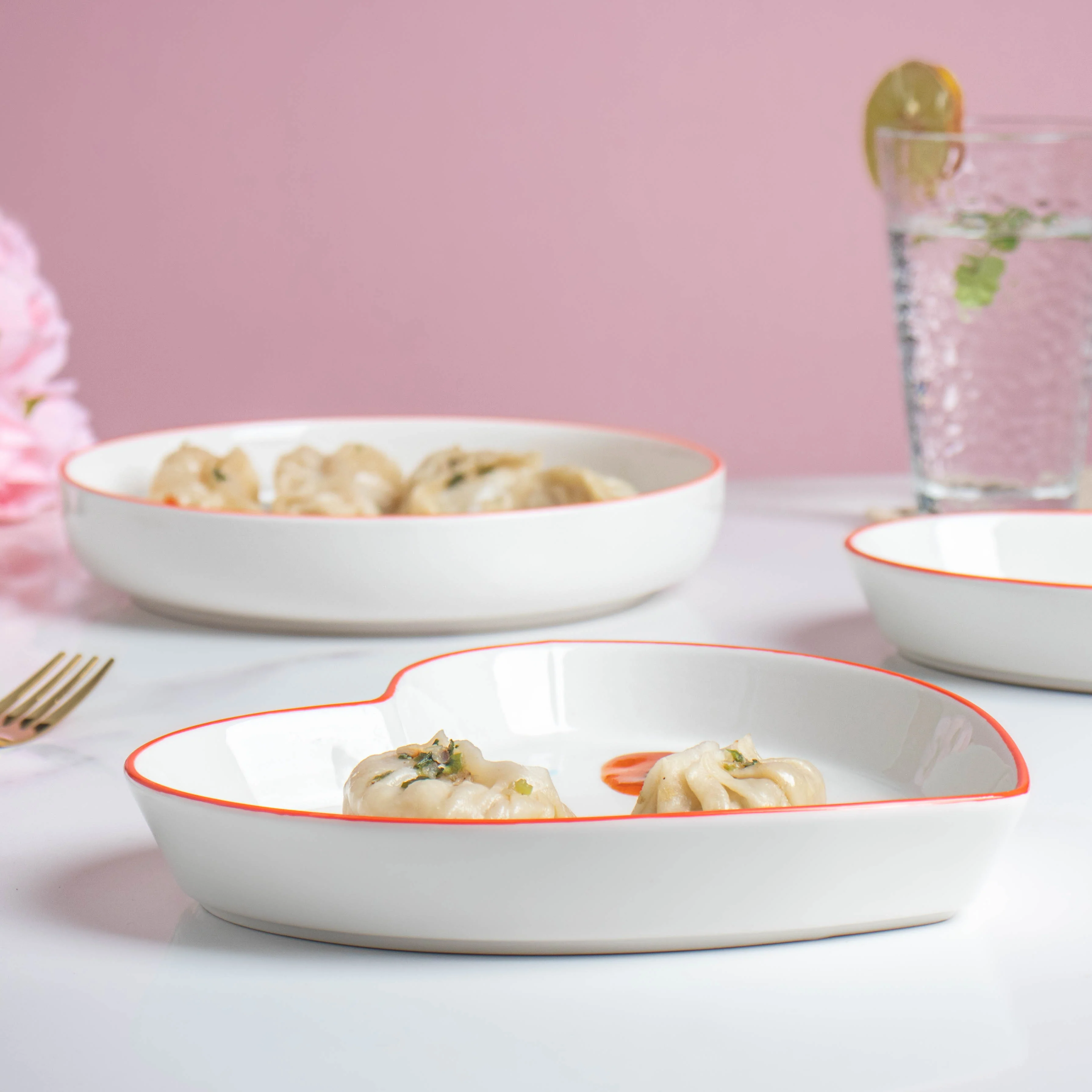Floral Heart Plates Set of 5 - Image 10