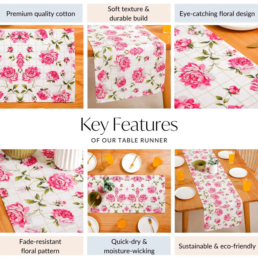 Floral Rouge Luxe 8 Seater Table Runner 265x36cm - Image 5