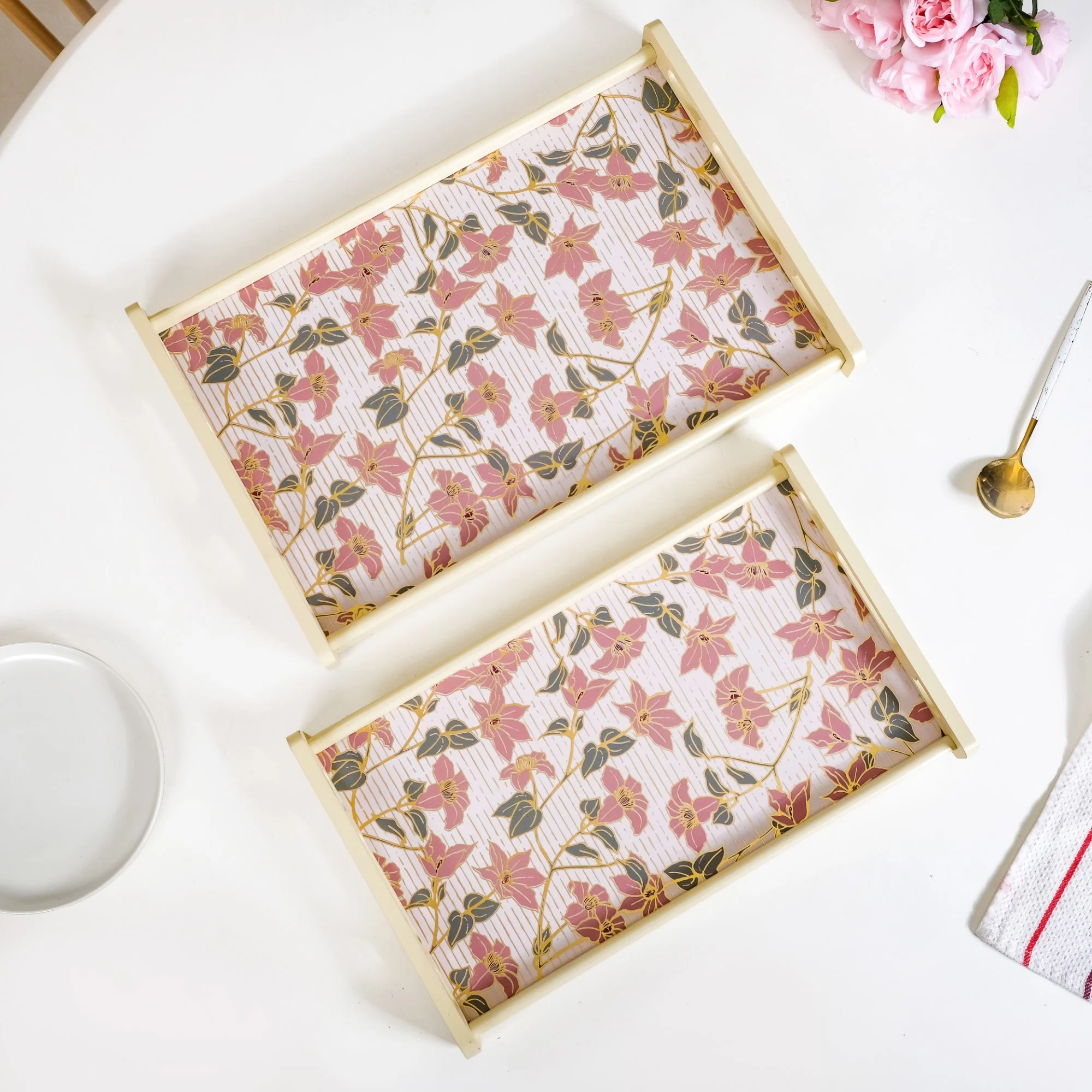 Florentia Wooden Serving Tray Set Of 2 - Image 6