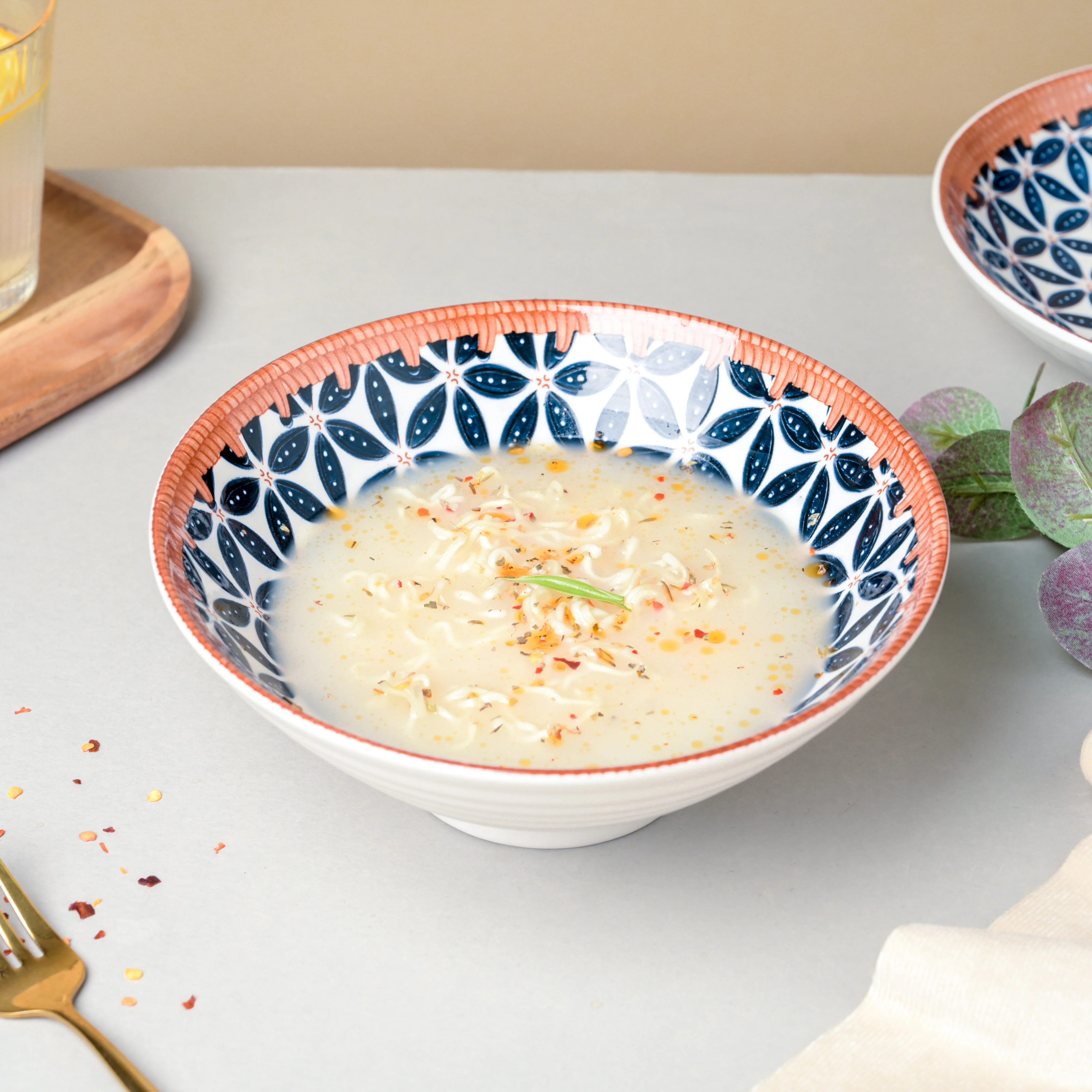 Floret Ceramic Ramen Bowl 8 Inch 750 ml - Image 2