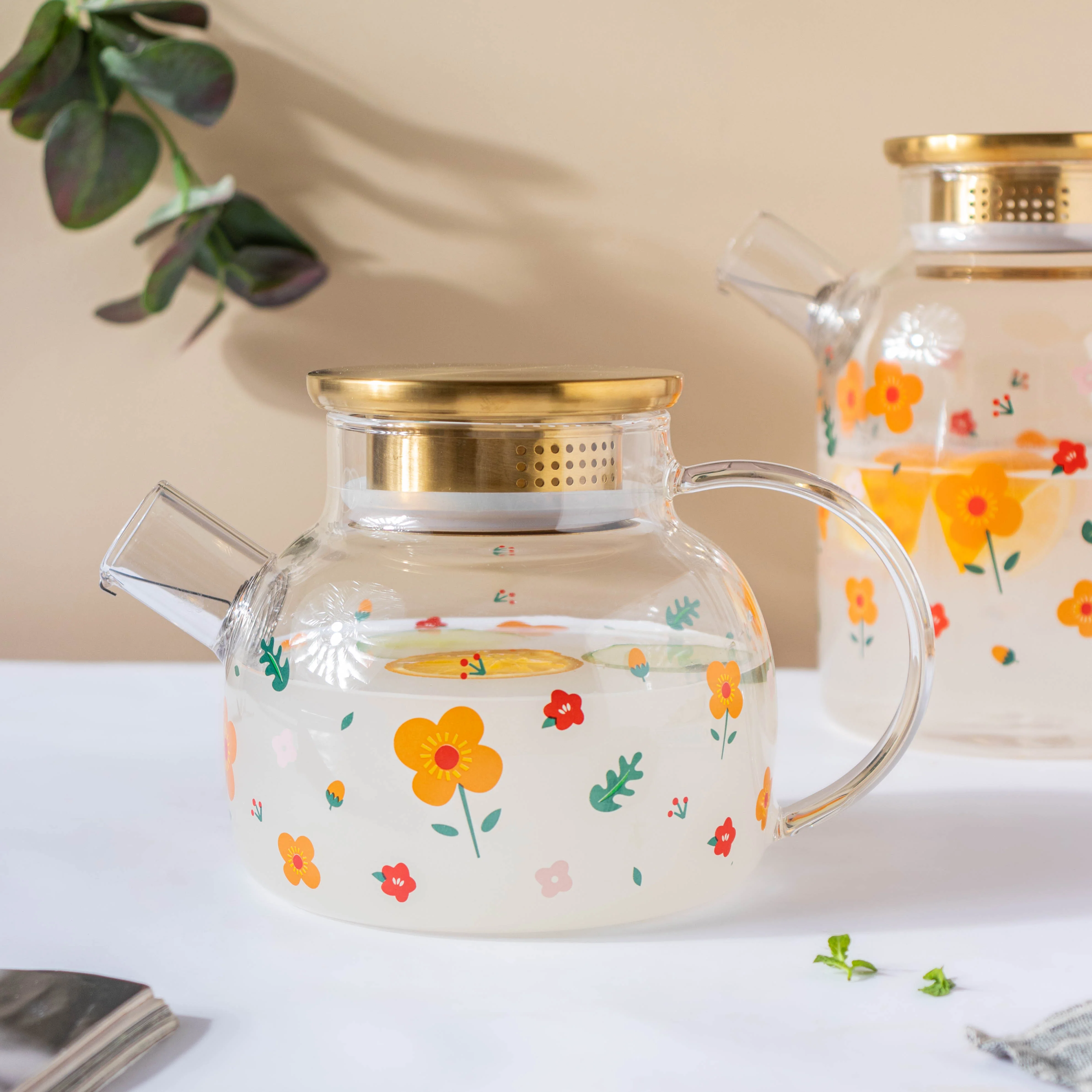 Florid Glass Teapot - Image 10