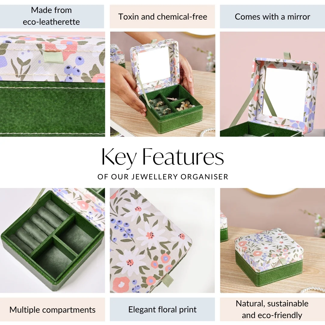 Florina Multi Section Jewellery Box With Mirror - Image 5