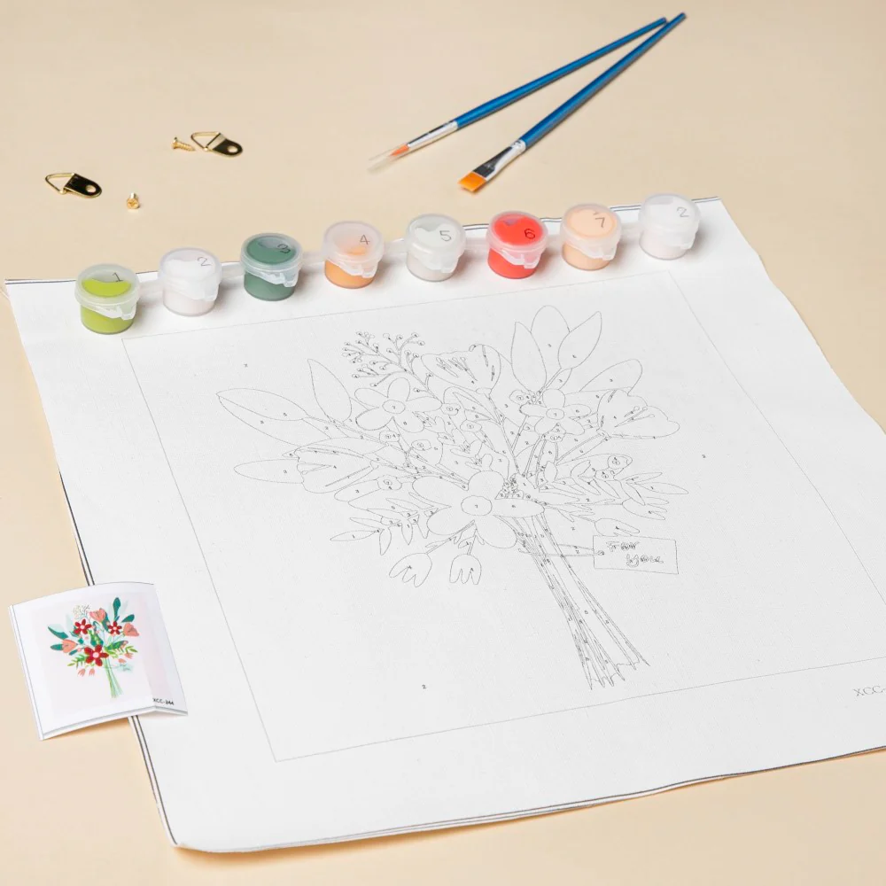 Flower Bouquet DIY Painting By Numbers Kit - Image 6