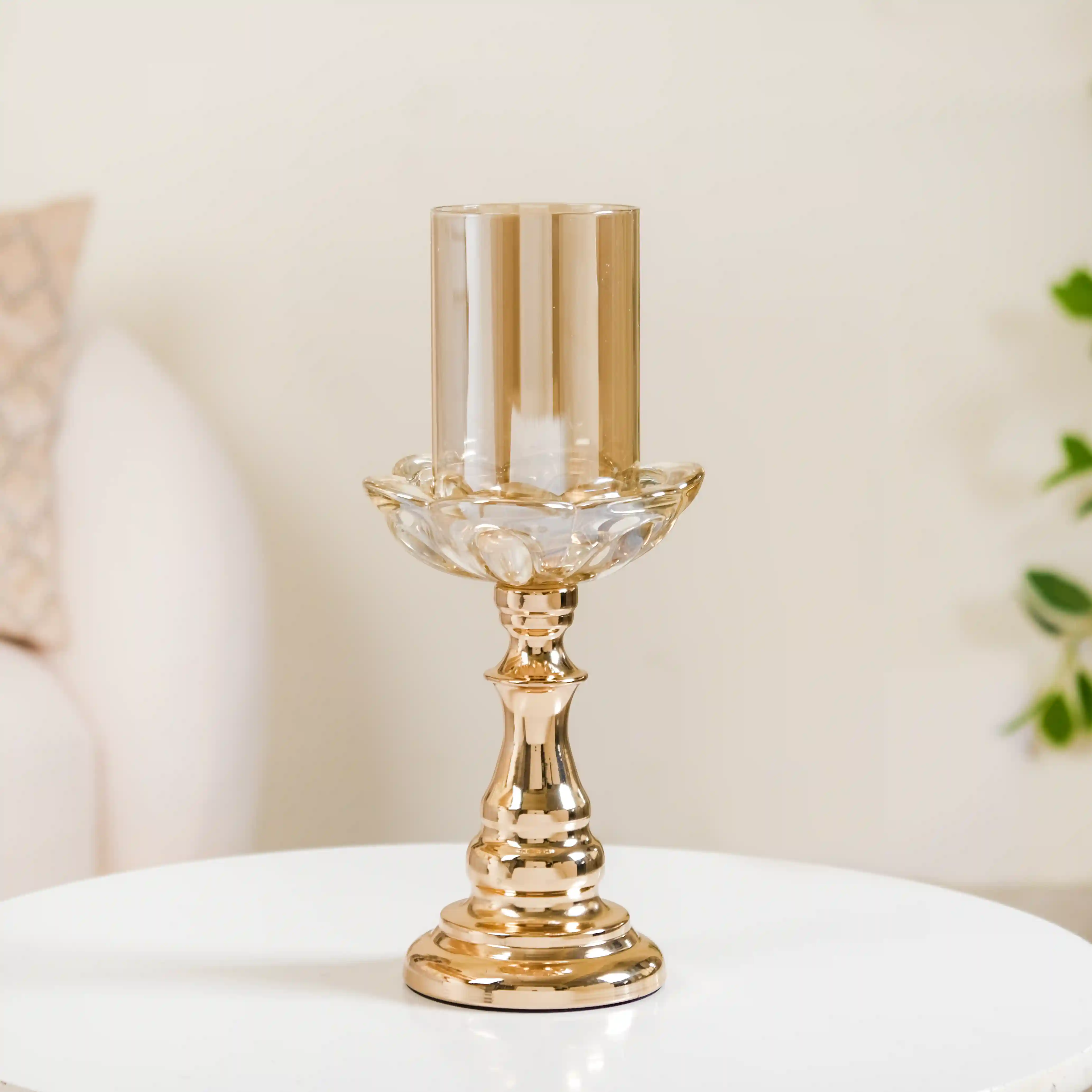 Flower Glass Candle Holder Set Of 2 - Image 7