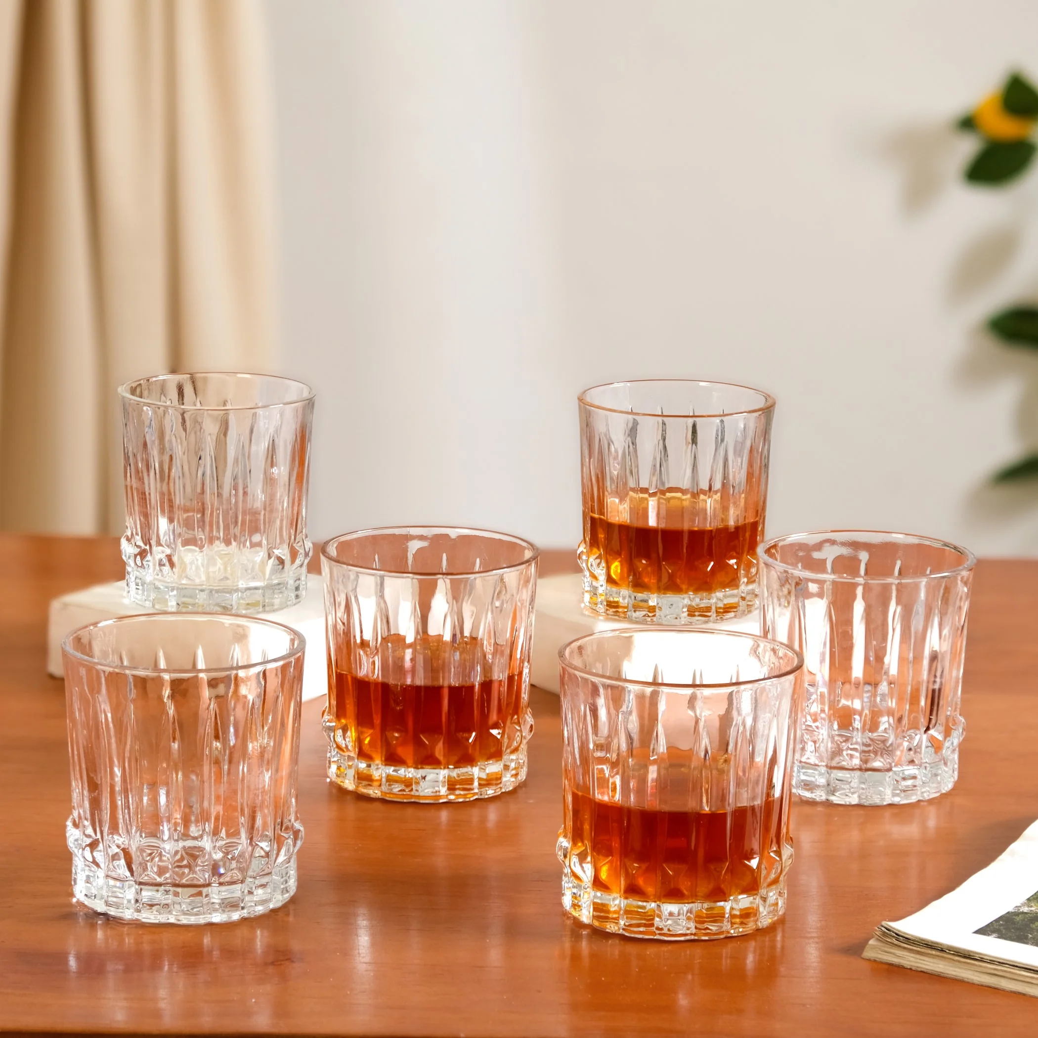 Fluted Jewel Premium Scotch Glass Large Set Of 6 310ml - Image 3