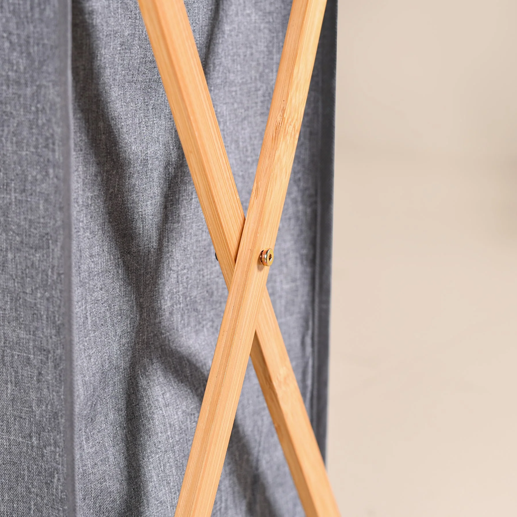 Foldable Cloth Laundry Basket Grey - Image 6