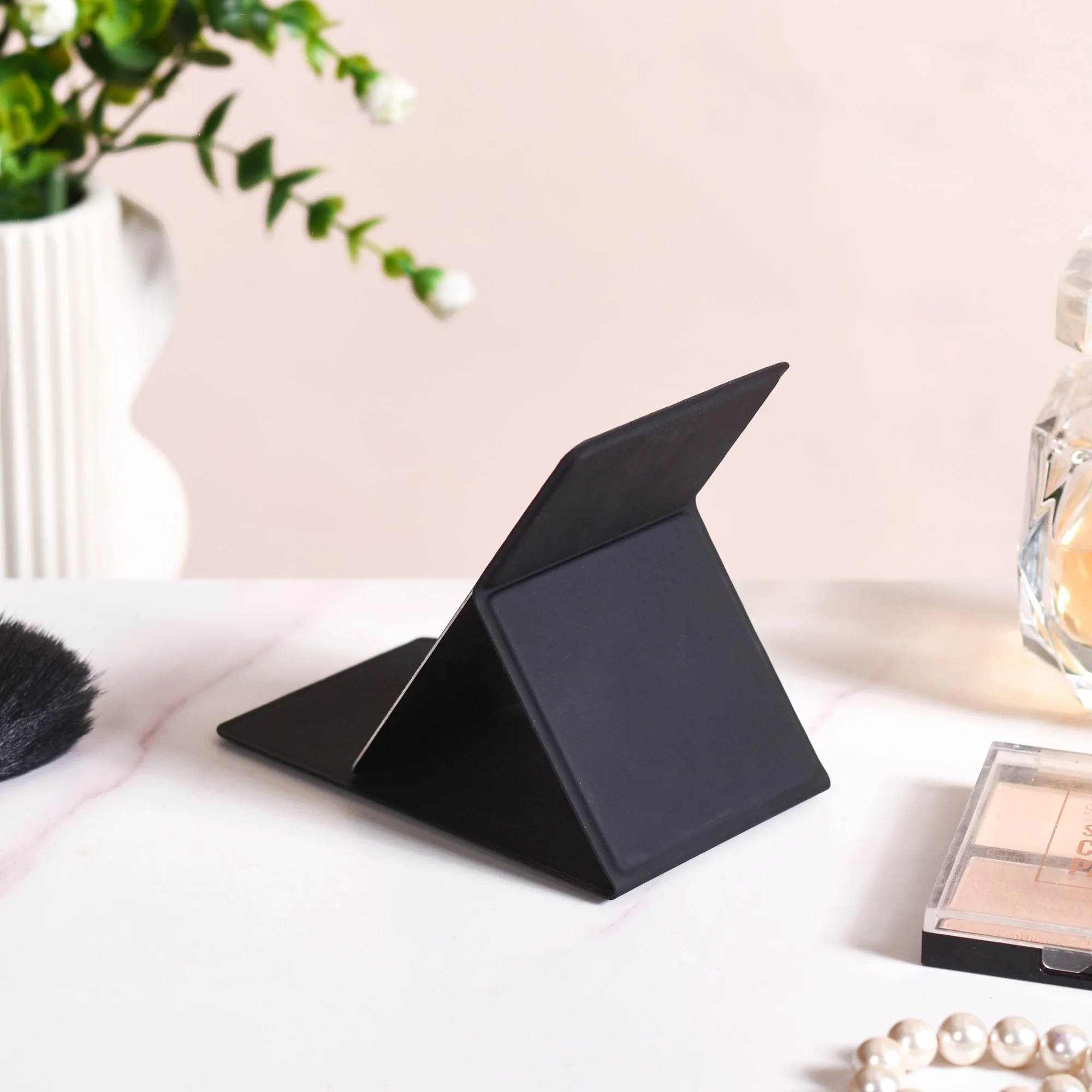 Foldable Compact Mirror Black - Image 6