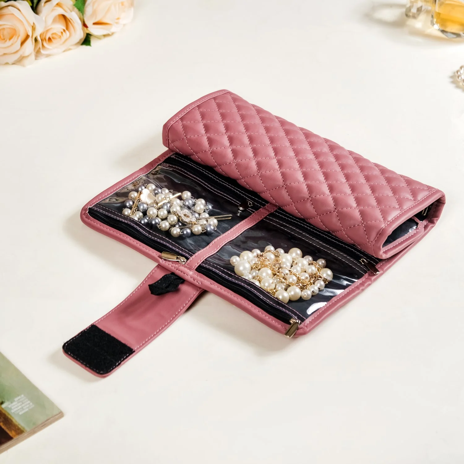 Foldable Pink Jewellery Organizer - Image 10