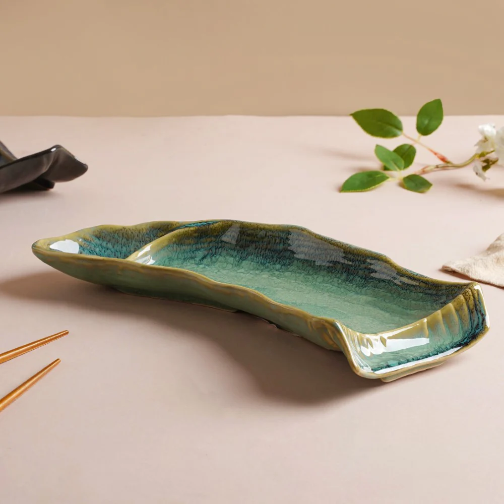 Forest Green Gloss Section Plate 12 Inch - Image 4