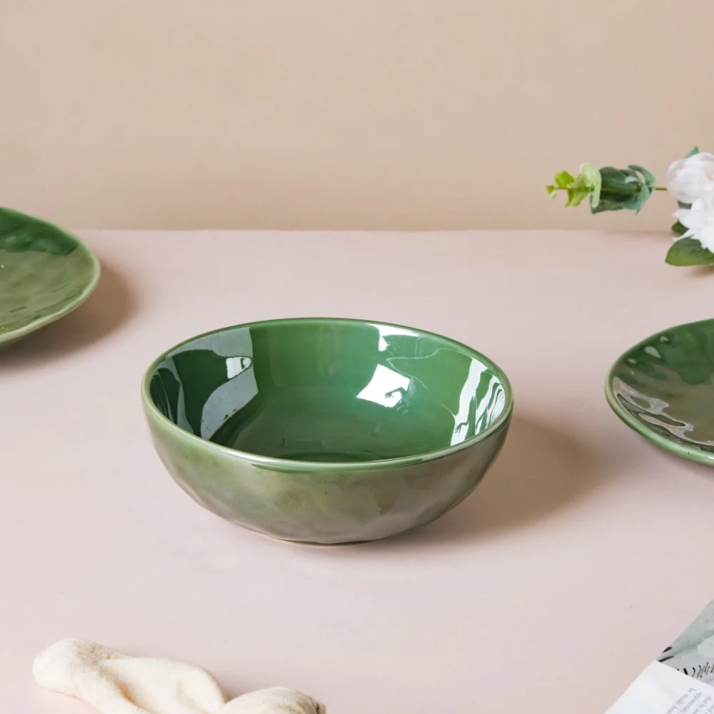 Forest Green Gloss Serving Bowl 6.5 Inch 800 ml - Image 8