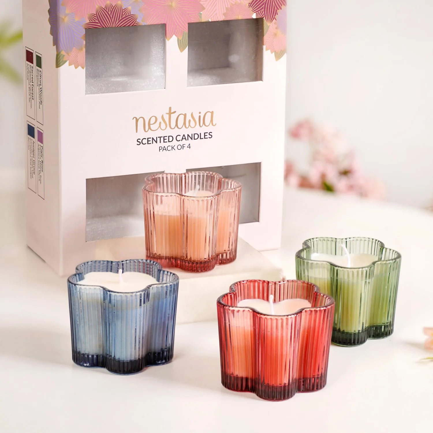 Four Seasons Of Scents Fragrant Candles Gift Set Of 4