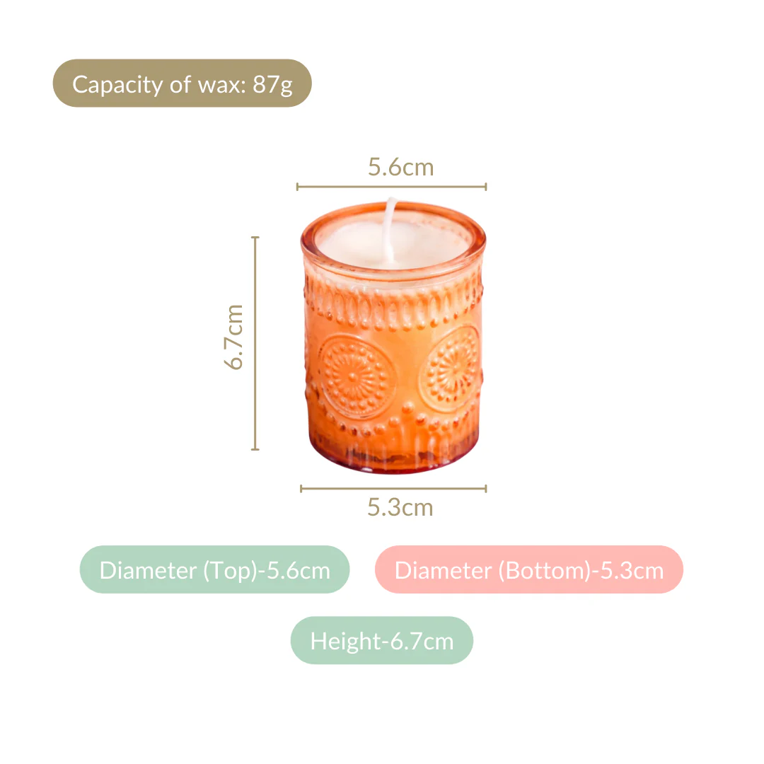 Fruity Florals Scented Candle Jars Set Of 4 With Gift Box - Image 4