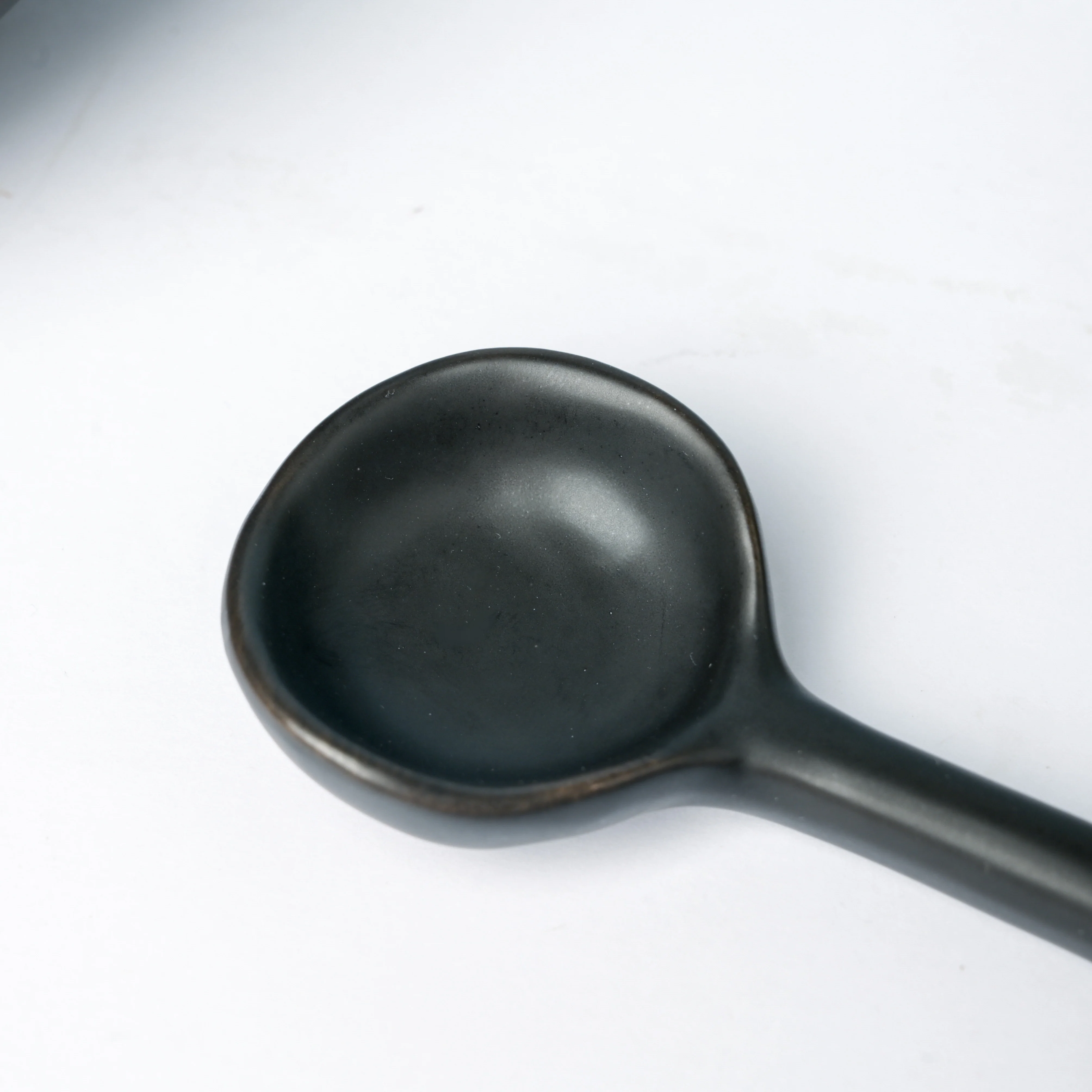 Galaxy Stone Pottery Ceramic Spoon Black - Image 4