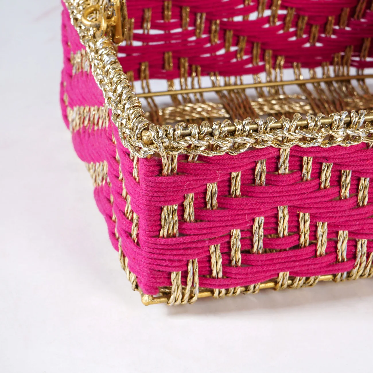 Gift Hamper Basket With Movable Handle Pink - Image 5