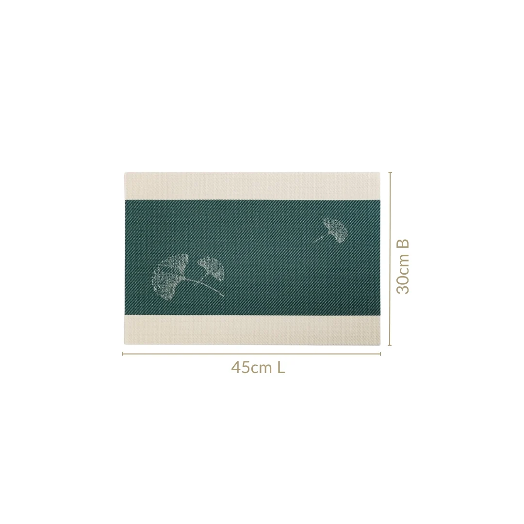 Ginkgo Deep Green Table Mat Set Of 6 - Image 4