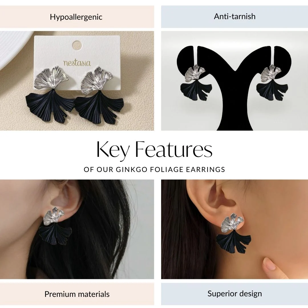 Ginkgo Foliage Earrings - Image 4