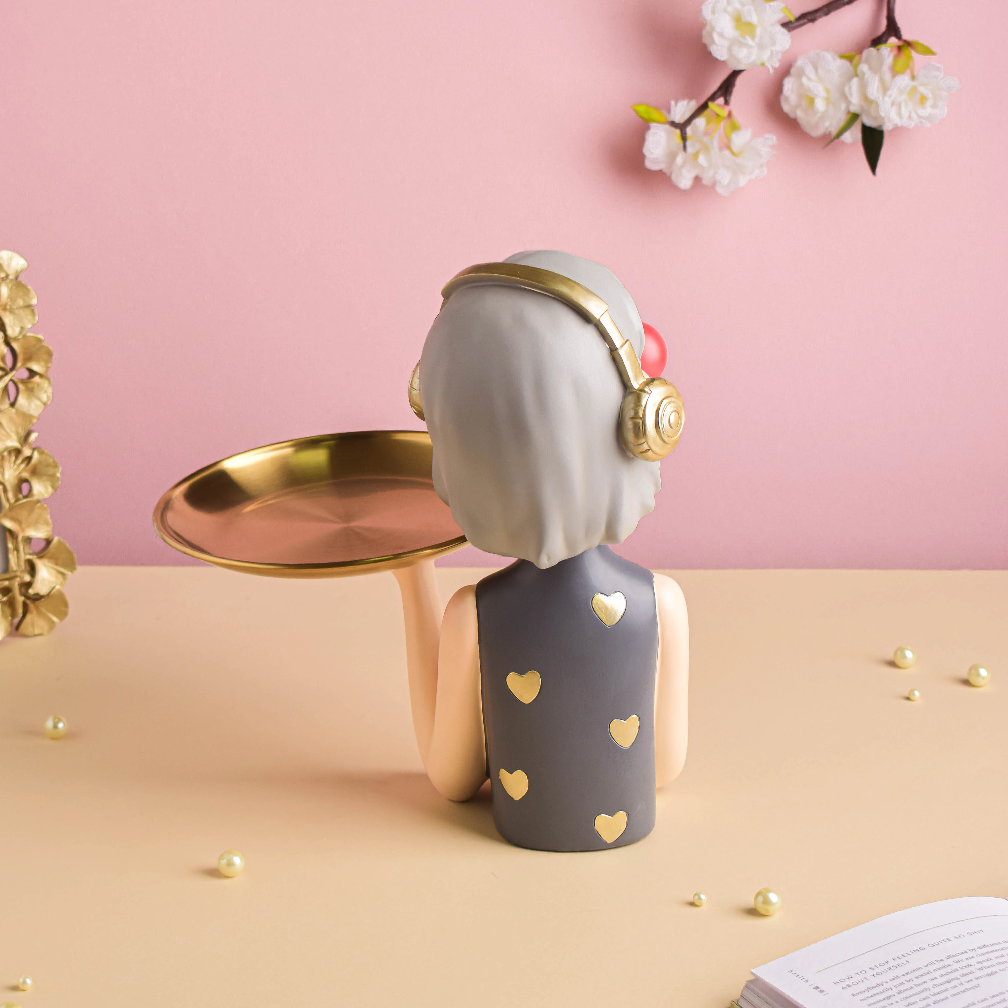 Girl With Headphones Platter - Image 9