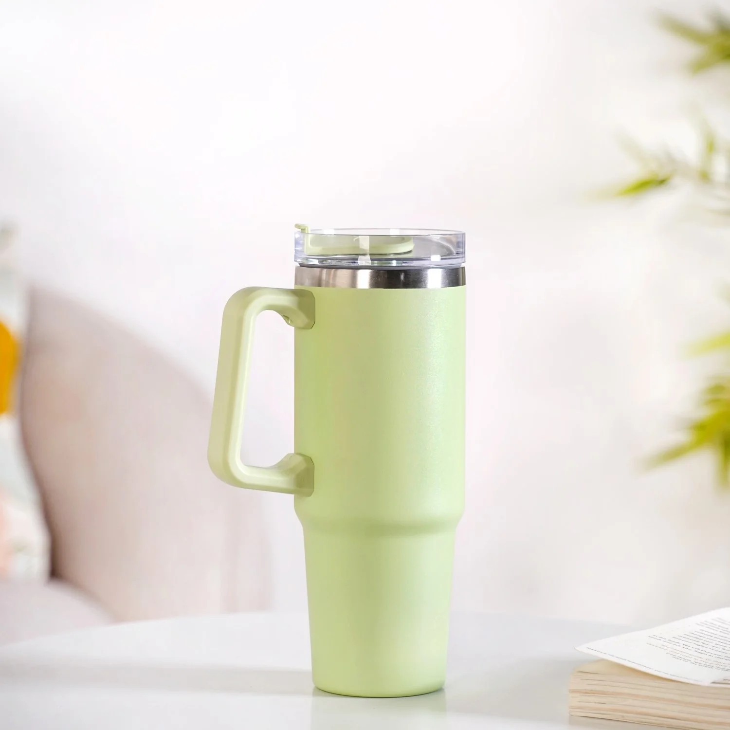 Glacio Insulated Water Bottle Tumbler With Handle Seafoam Green 850ml - Image 10