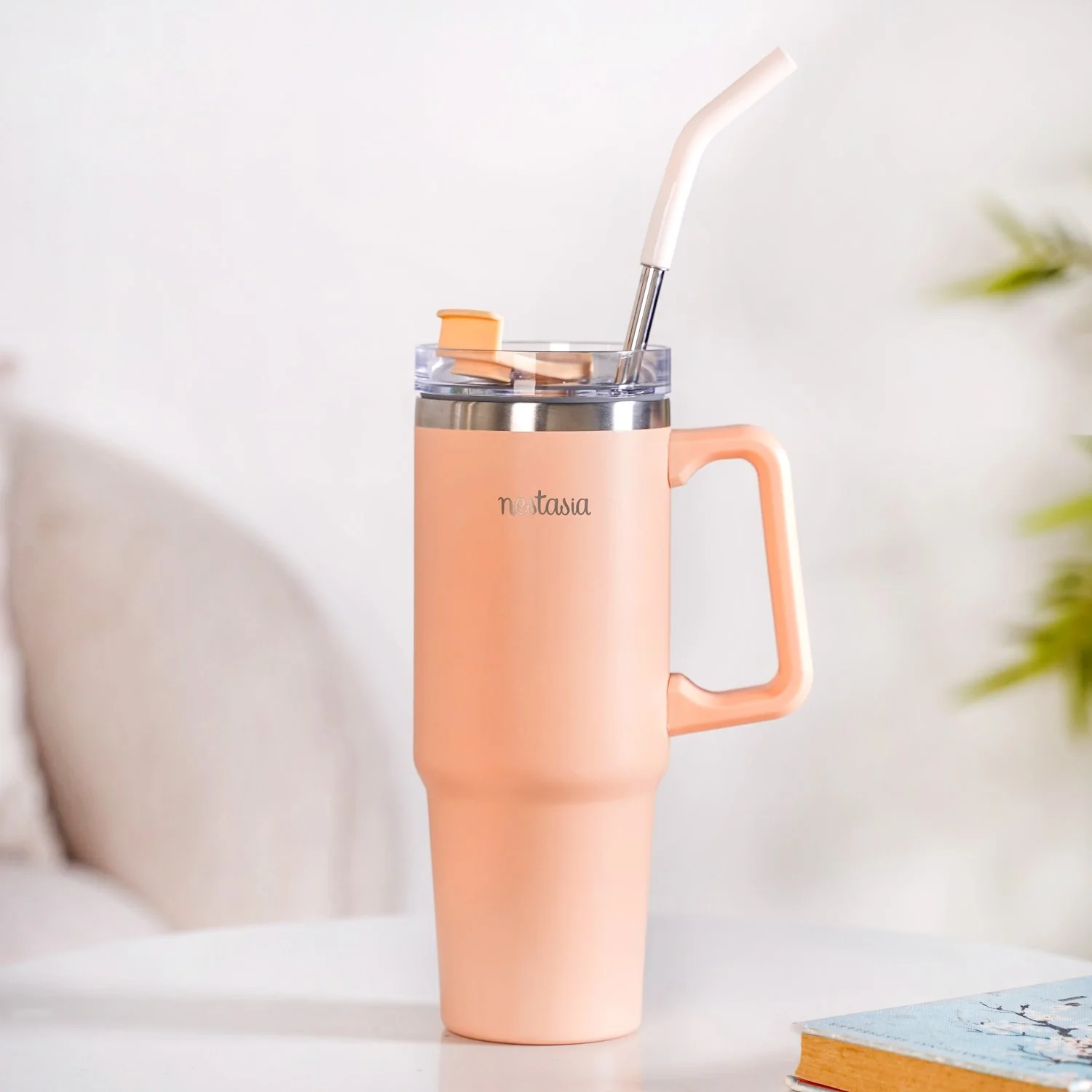 Glacio Spillproof Stainless Steel Water Bottle Soft Apricot 850ml - Image 2