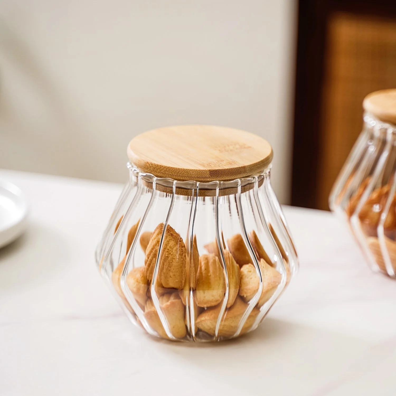 Glass Airtight Cookie Jar With Lid Set Of 2 850ml - Image 6