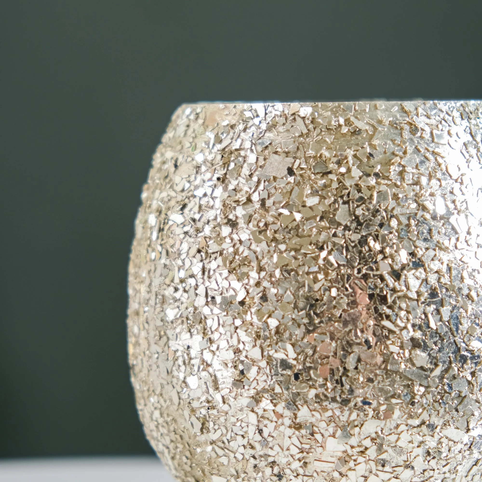 Glass Candle Votive With Stand Champagne Silver - Image 6