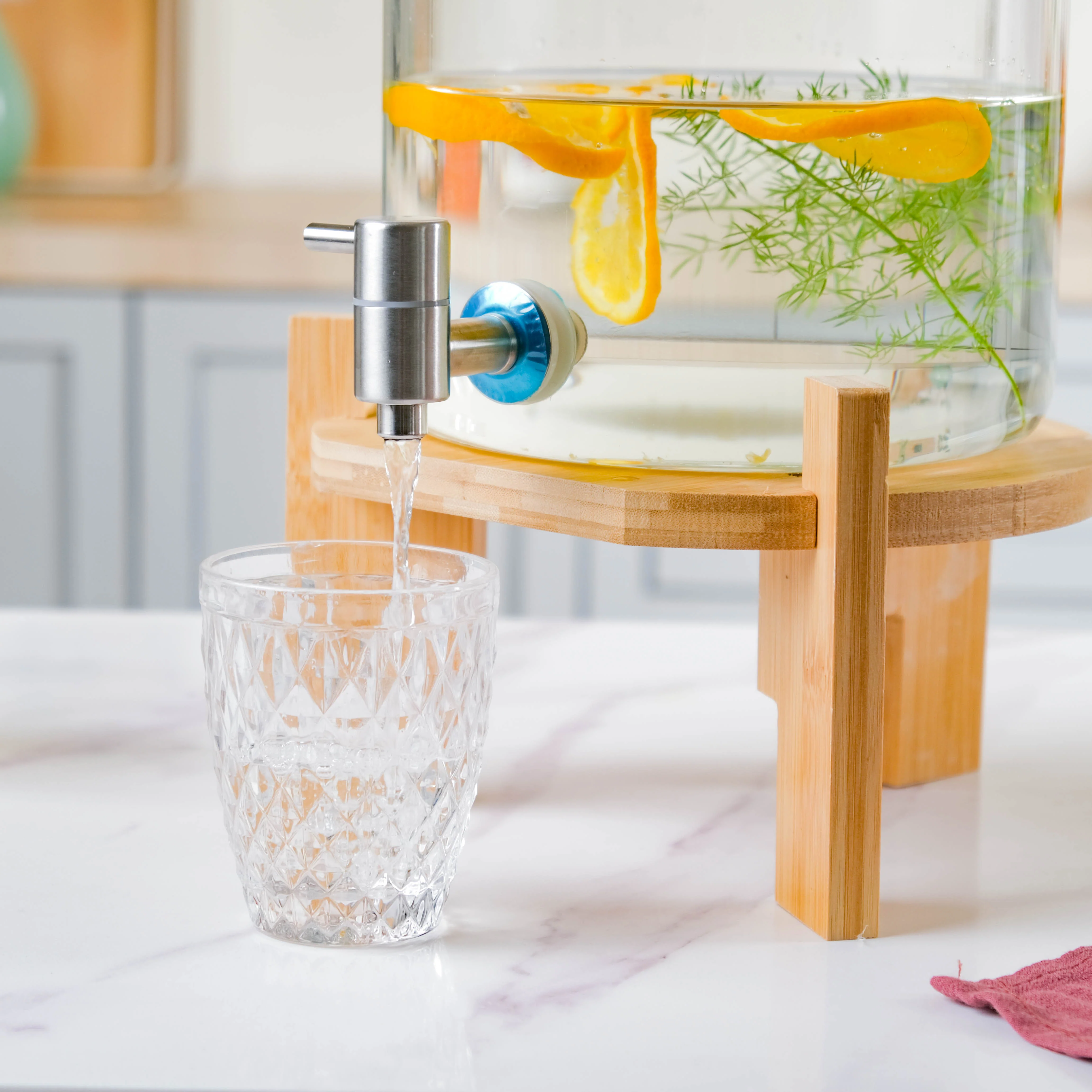 Glass Drink Dispenser Jar - Image 3