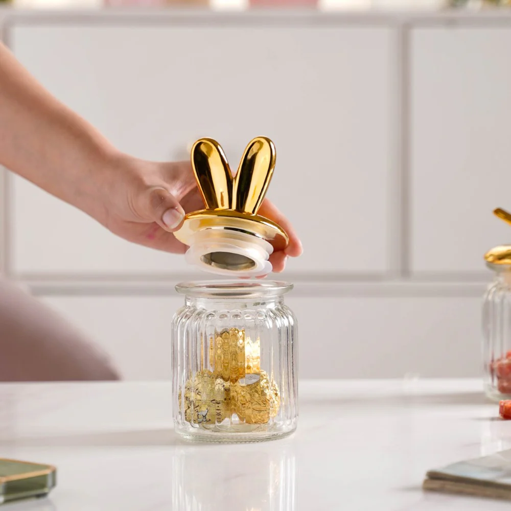 Glass Jar With Bunny Lid - Image 3