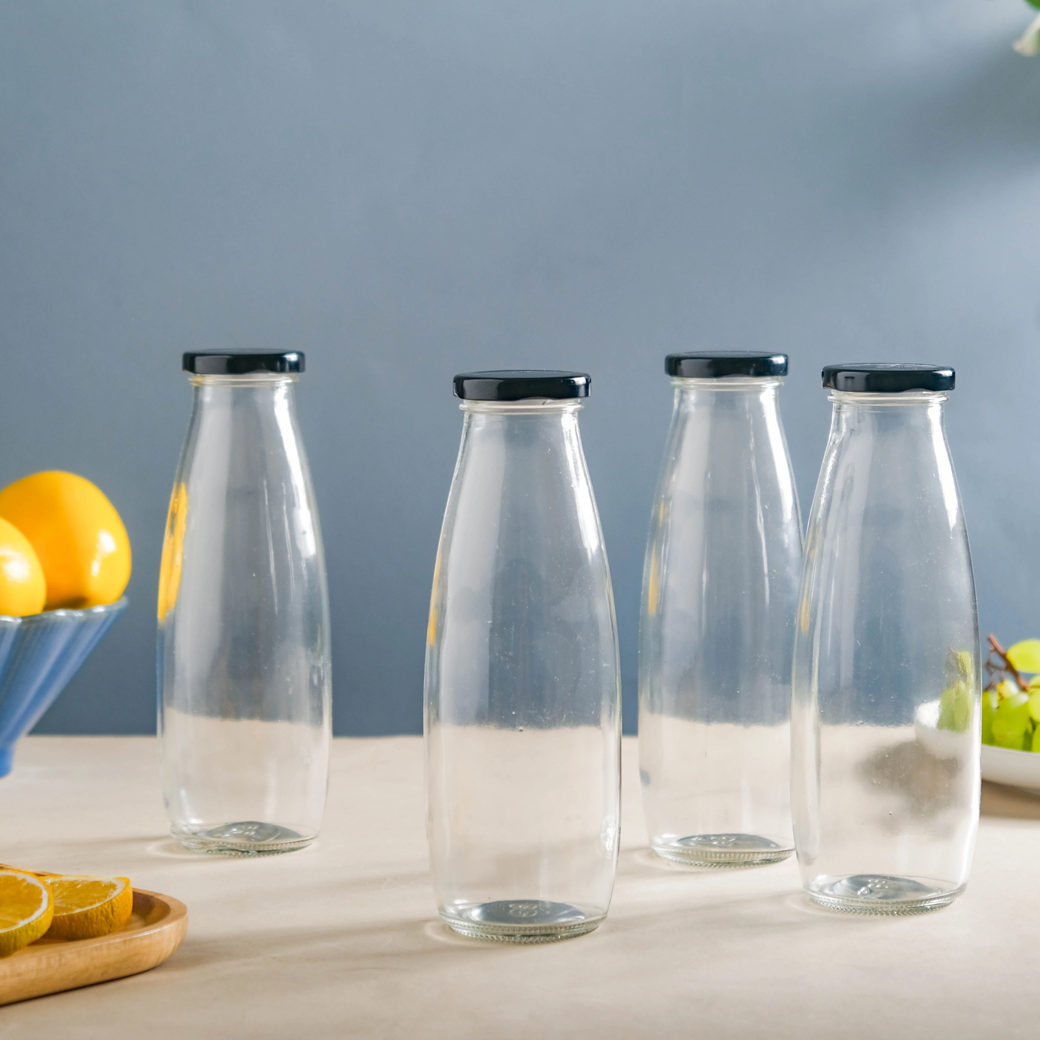 Glass Juice Bottle Set of 4 - Image 8
