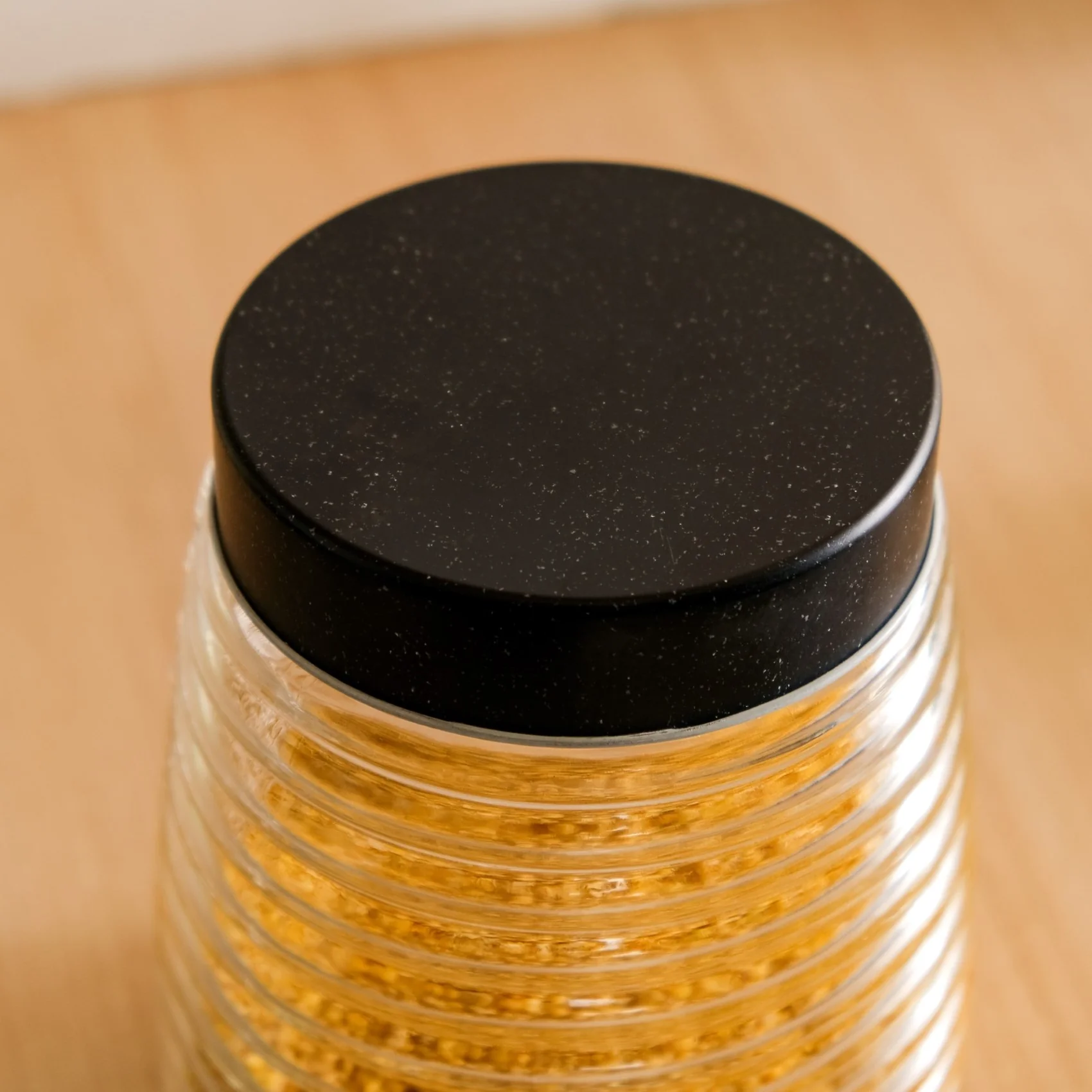 Glass Kitchen Jars With Lid Set Of 4 Rings Design 1400ml - Image 8