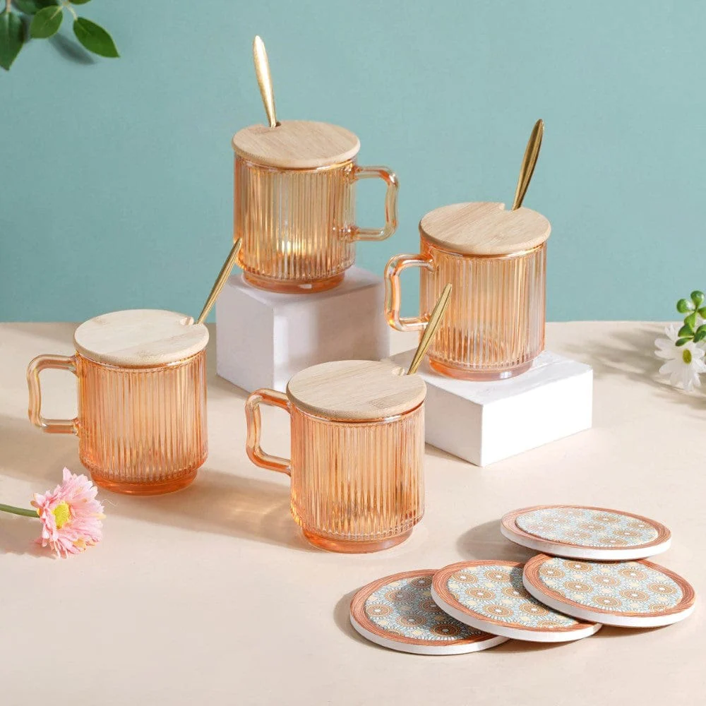 Glass Mug And Hot Chocolate Gift Hamper Set Of 6 - Image 3