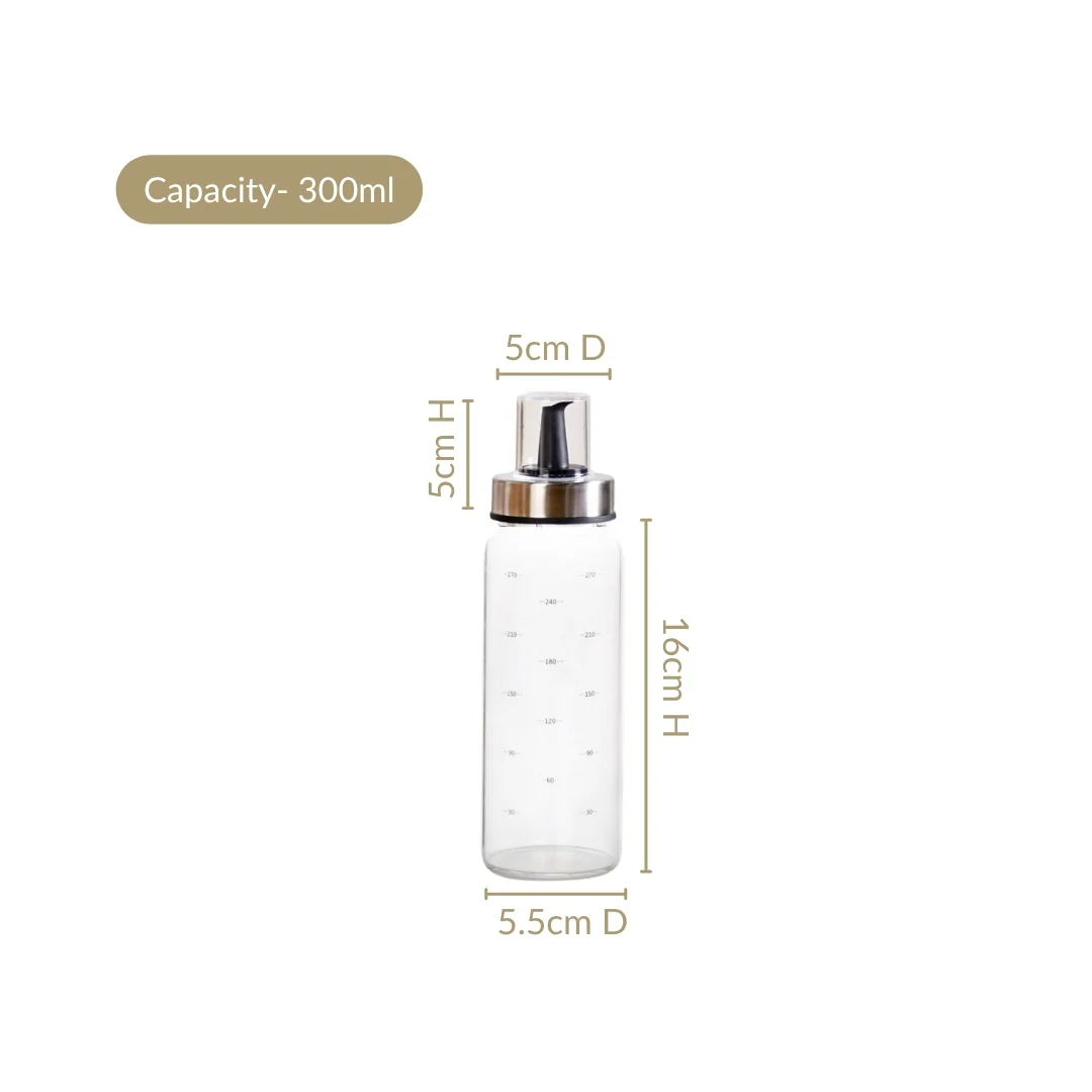 Glass Oil And Vinegar Dispenser Bottle Set of 2 300ml - Image 4