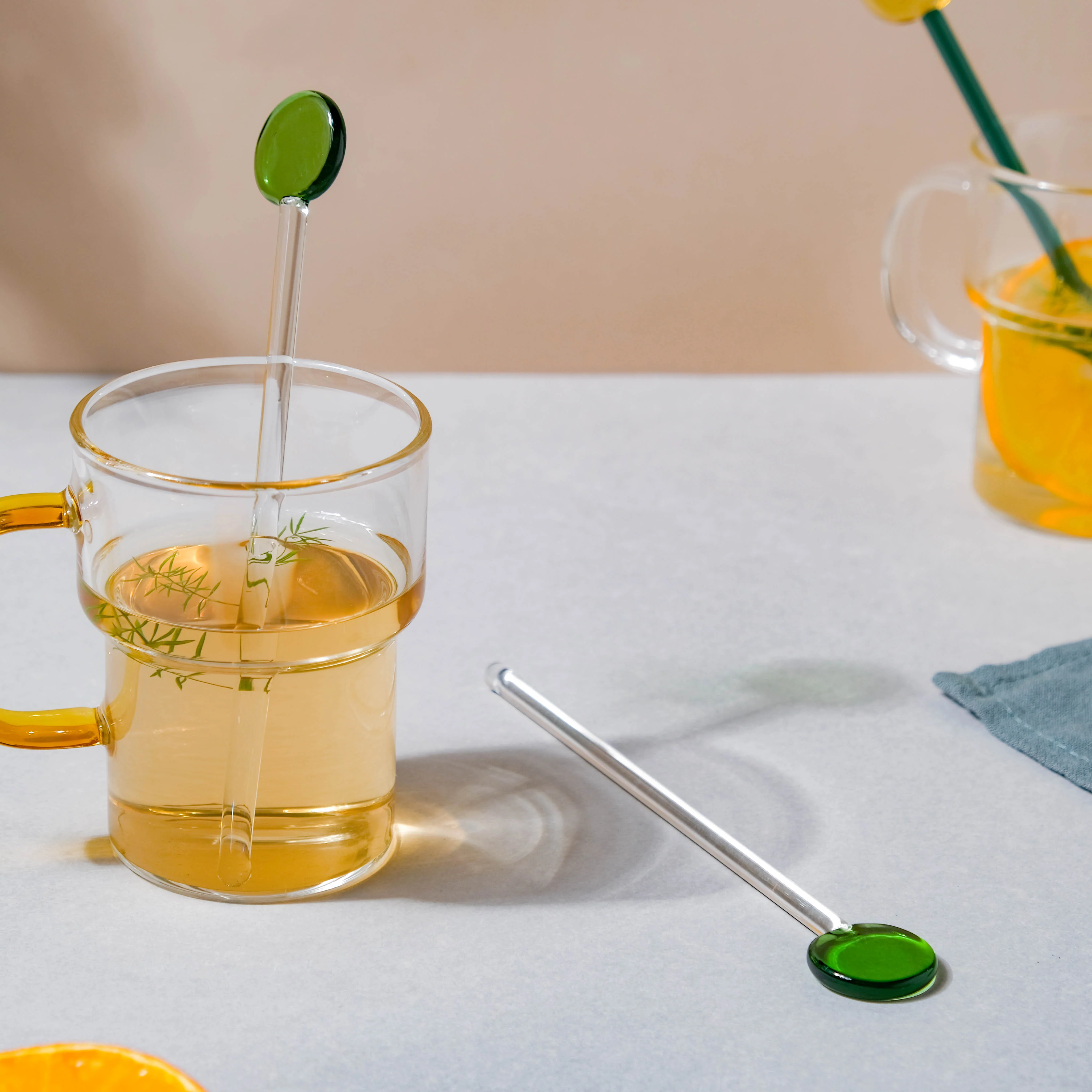 Glass Stirrer Set of 2 Green - Image 4