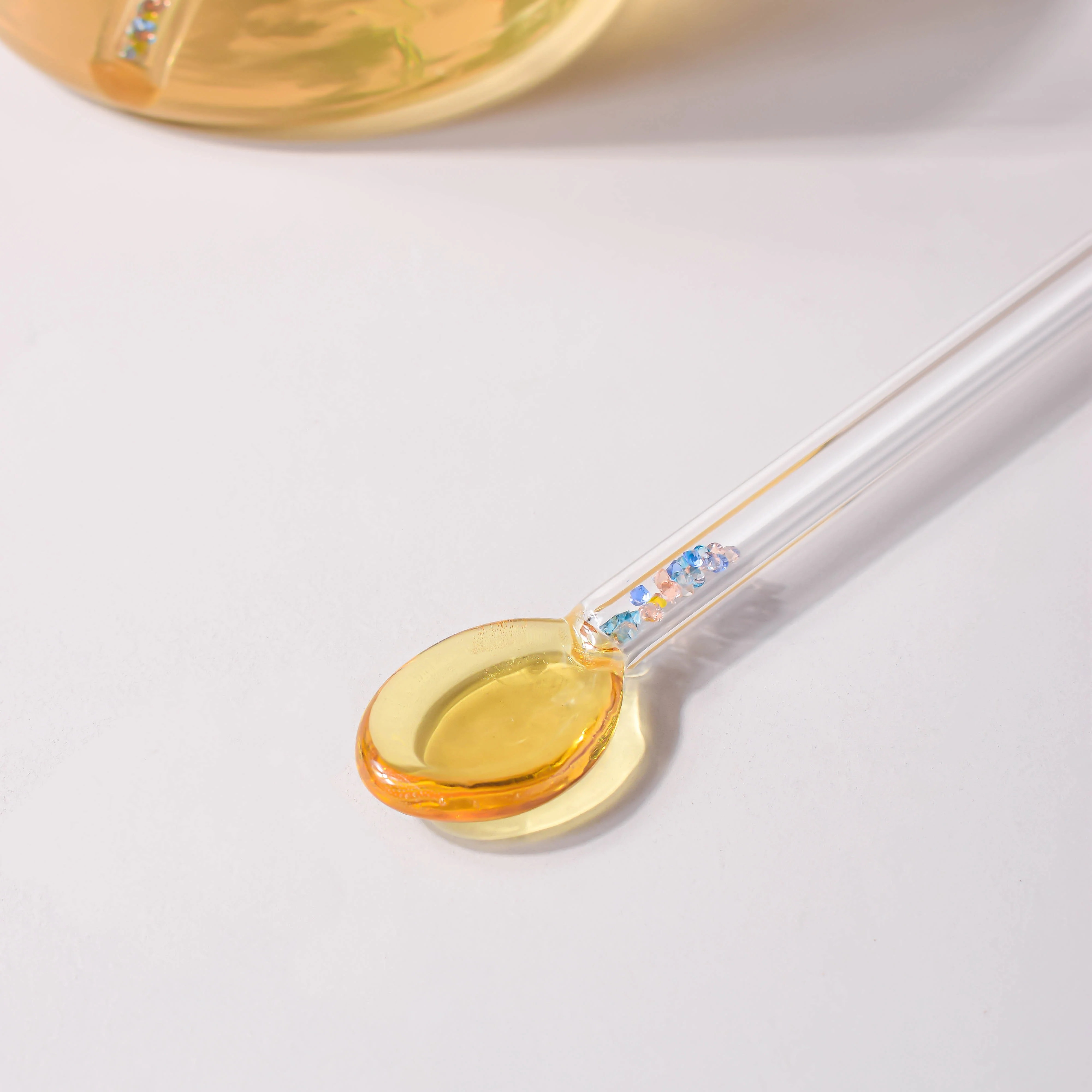 Glass Tea Spoon Set of 2 Yellow - Image 5
