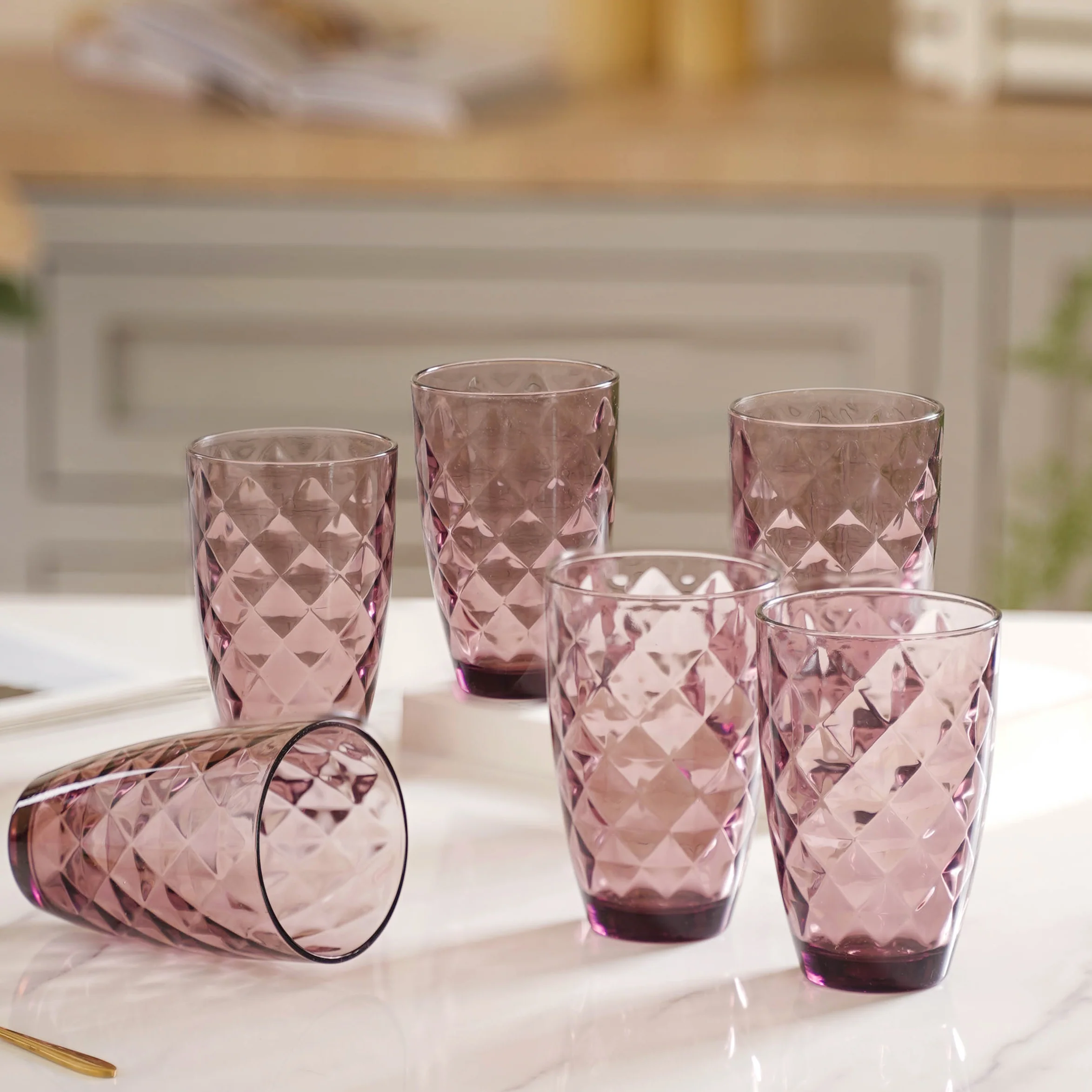 Glass Water Tumbler Set of 6 - Image 4