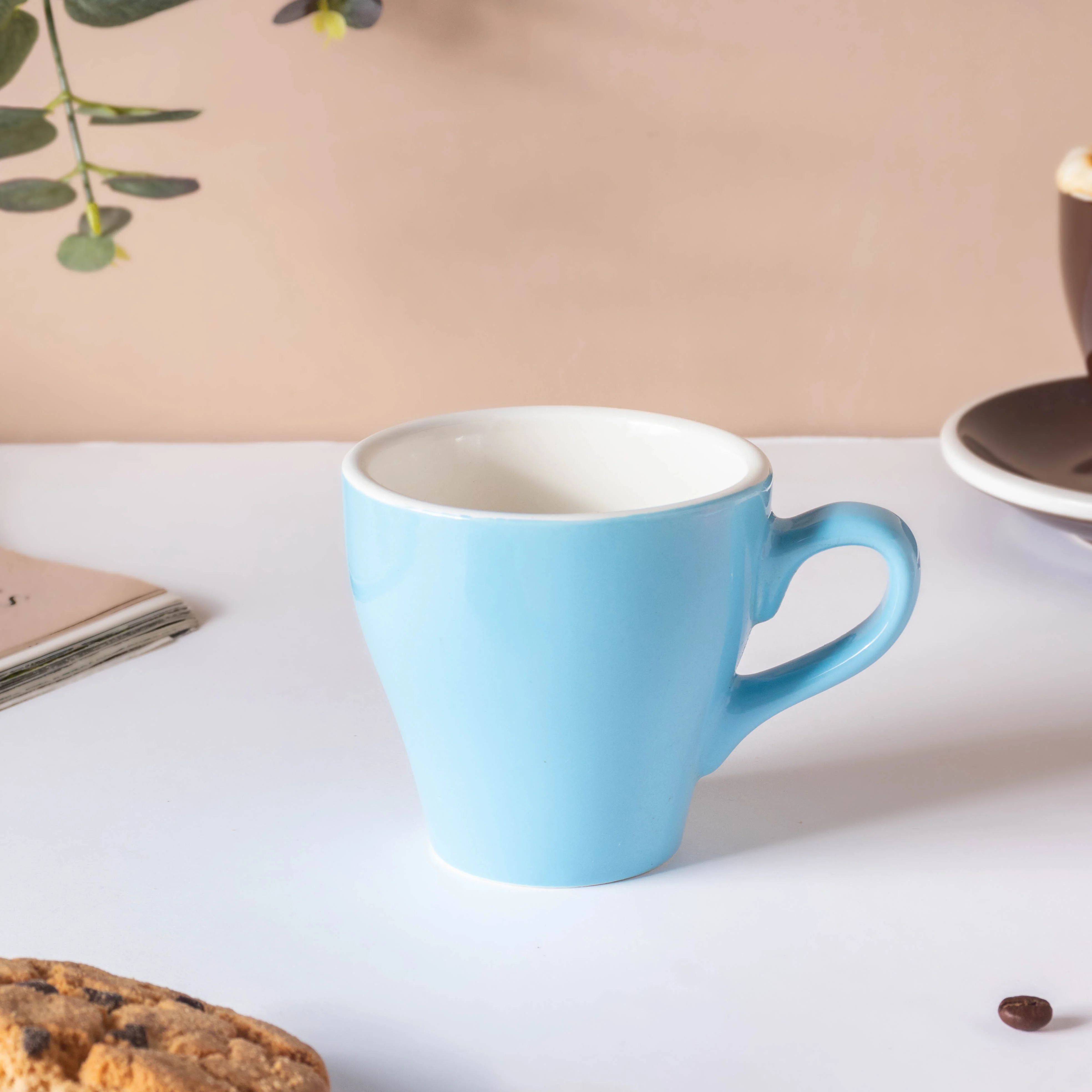 Glazed Ceramic Blue Cup Set 150 ml - Image 4