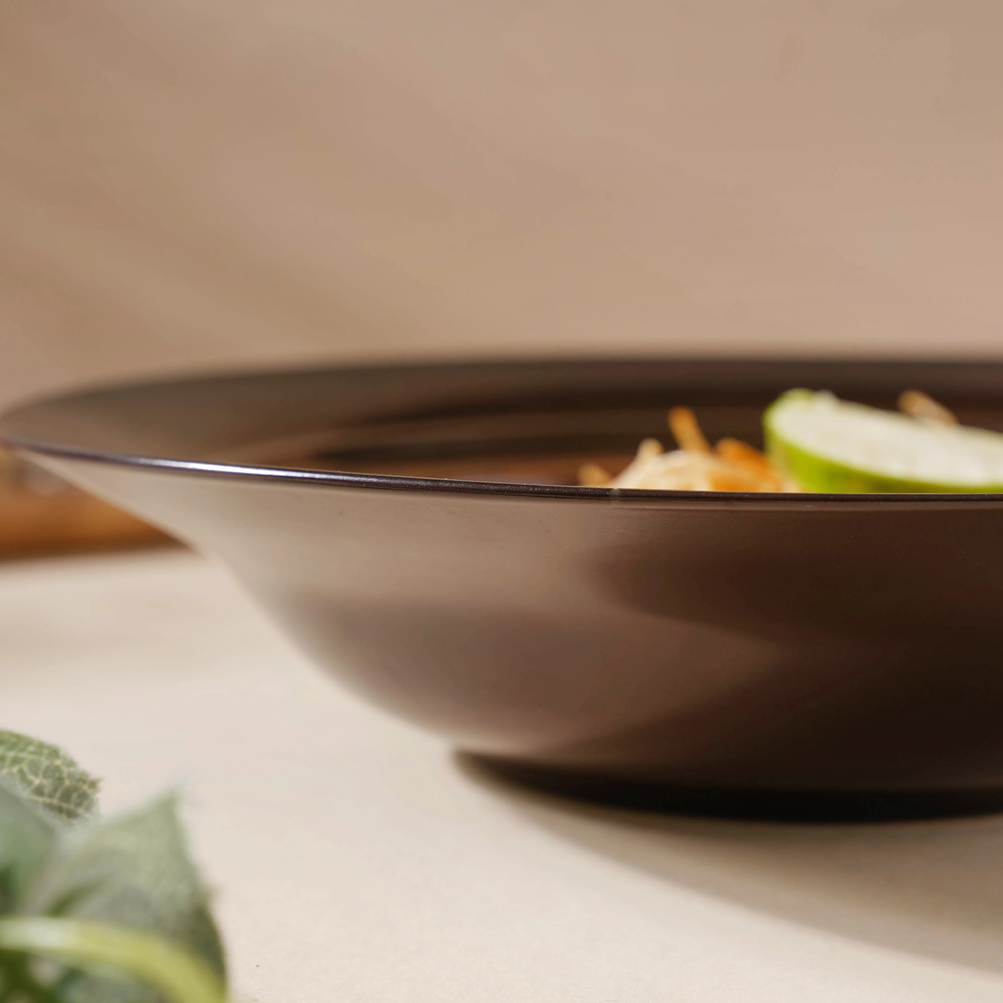 Glazed Ceramic Brown Pasta Plate 9 Inch - Image 10