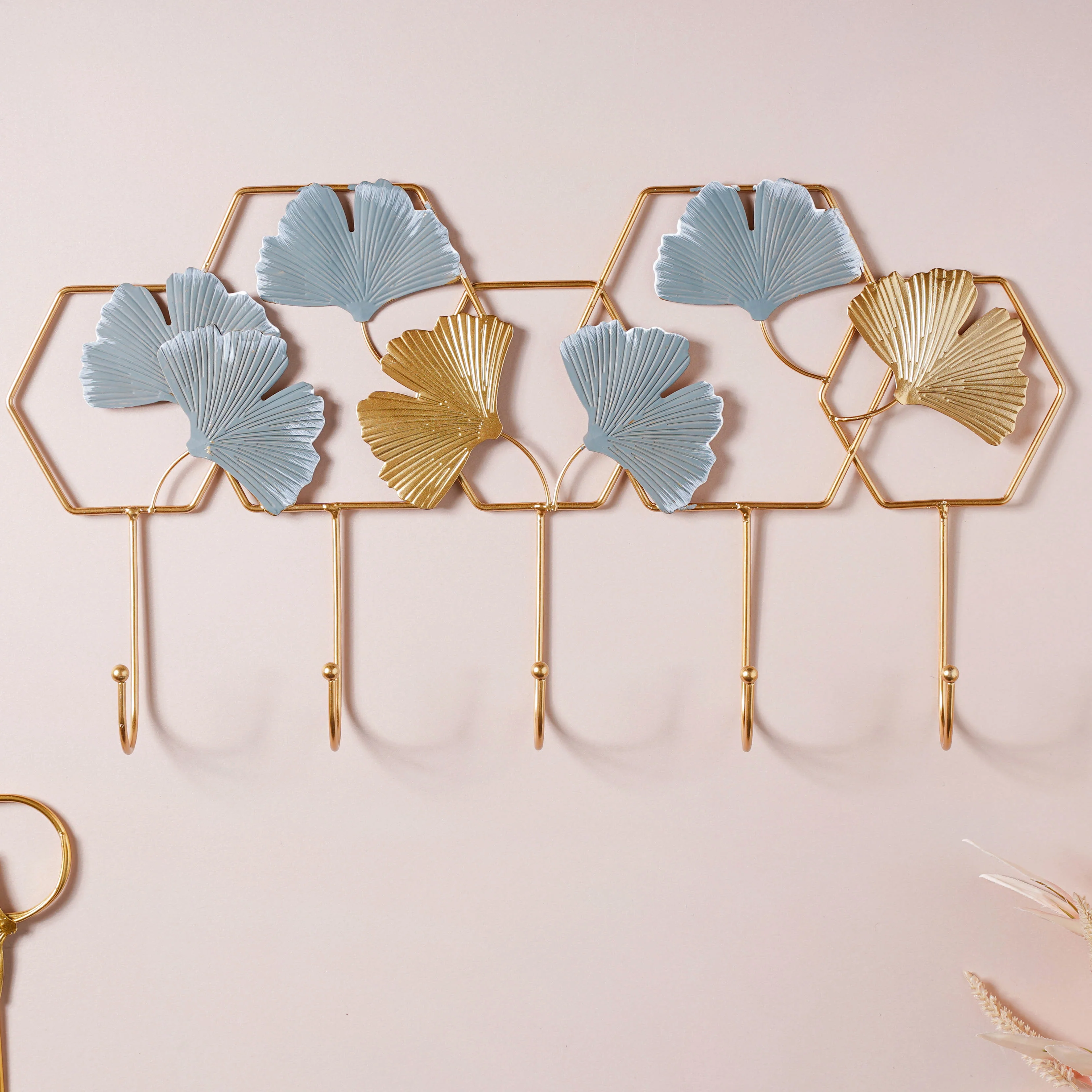 Gold and Blue Wall Mount Hanger - Image 4