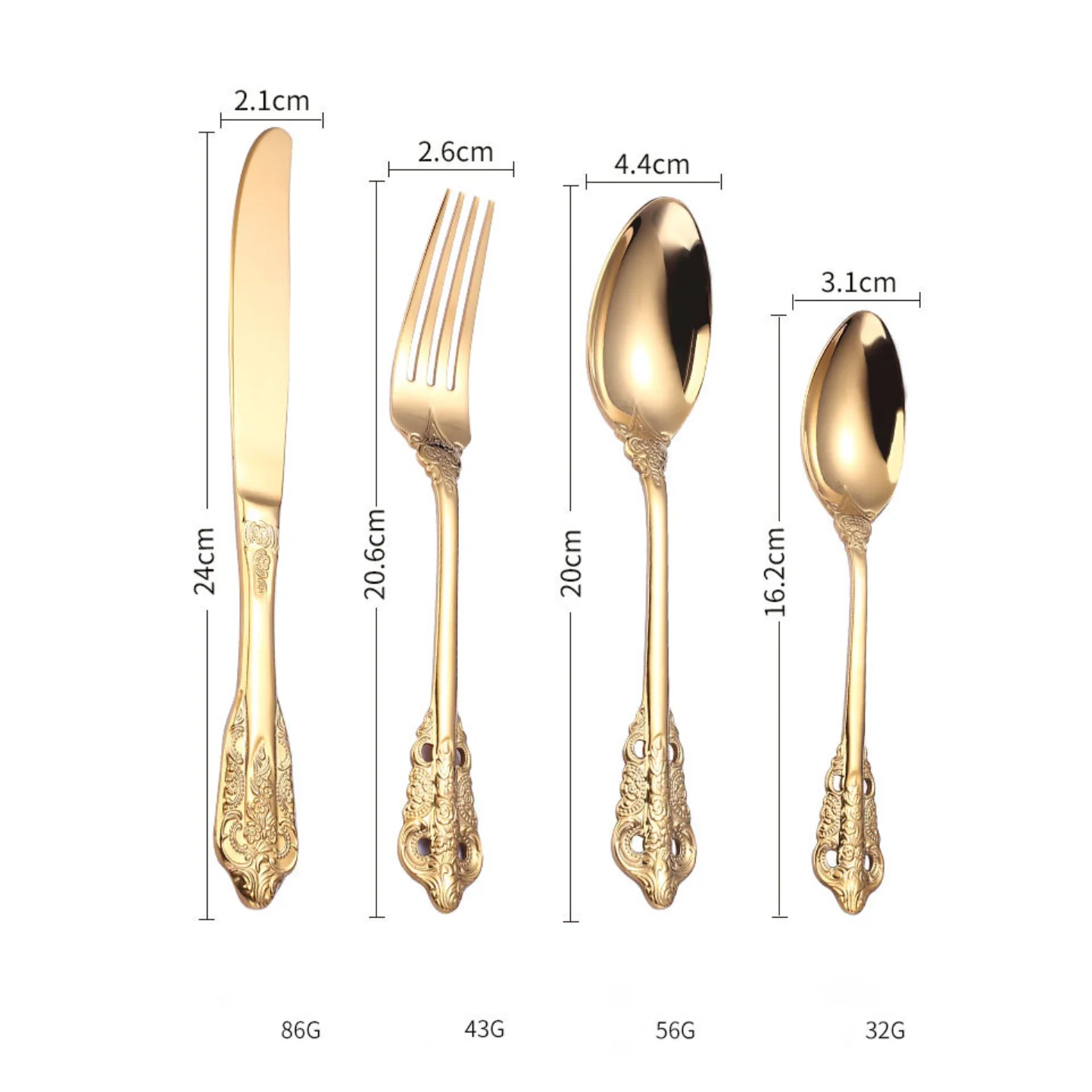 Gold Cutlery Set - Image 4